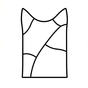 . Dưới đây là mô tả về đường viền đen trắng, được chế tác như một nghệ nhân kính màu:

--- Đế là một đường thẳng liên tục, chắc chắn, cao khoảng 10cm. Đó là một màu đen đơn giản, đồng nhất.

Tiếp theo, một loạt các đường màu đen giao nhau, hơi cong bắt đầu từ đỉnh của đế, kéo dài ra ngoài theo một vòng cung nhẹ nhàng. Những đường này không được xác định rõ ràng; chúng giống như gợi ý về một cái đuôi hơn. Chúng tạo ra cảm giác chiều sâu và chuyển động.

Xa hơn, một đường màu đen nhỏ hơn, rộng hơn một chút tạo thành trục trung tâm của cửa sổ. Đó là một đường thẳng, mạnh mẽ chạy theo đường chéo từ trên xuống dưới.

Sau đó, các đường đen nhỏ hơn, dày bằng nhau bắt đầu ngăn cách trục trung tâm với hai bên, tạo thành một đường viền hơi nhô lên. Các đường này được đặt cách đều nhau và có phần trên tròn, tinh tế. Chúng không phức tạp; chỉ là một vài phân đoạn riêng biệt.

Cuối cùng, một đường màu đen rất mỏng, song song được vẽ trên đỉnh của cửa sổ, tạo ra một khoảng cách nhỏ giữa phần trên và phần gốc. Nó hầu như không đáng chú ý, nhưng hiện tại.

Hiệu ứng tổng thể là một hình dạng mạnh mẽ, có cơ sở - một hình dáng mèo đơn giản, thanh lịch.  Các đường nét dày và tạo cảm giác vững chắc. Các phân đoạn lớn và được xác định rõ ràng. Các cạnh không được xác định rõ ràng, mang lại cảm giác phong hóa, già nua.  Đó là một thiết kế rất đơn giản, gần như tối giản.

---

Hãy cho tôi biết nếu bạn muốn tôi tinh chỉnh điều này hơn nữa - có thể thêm một hướng đổ bóng tinh tế hoặc điều chỉnh thêm cho đường cong của các đường., trang tô màu đen trắng, phong cách lowbook, nghệ thuật đường nét, đơn sắc, không màu, không đổ bóng, không xám, không tô màu, nền trắng, chỉ phác thảo, phong cách vector, thiết kế phẳng, 2d