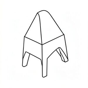 đây là mô tả về chế độ xem 3D rõ ràng, đẳng áp của một, chỉ sử dụng nghệ thuật đường nét màu đen và đường viền hình học, làm theo hướng dẫn của bạn một cách tỉ mỉ.

--- Mô tả hình ảnh: Hình ảnh tập trung vào một hình bóng chó đơn giản, hơi dài.  * Một hình tam giác lớn, hơi góc cạnh tạo thành phần đầu. Điểm trên cùng hơi tròn.  Một đường ngang, rất mỏng chạy từ đỉnh của hình tam giác xuống đáy.  * Một hình tam giác rộng hơn một chút, hẹp hơn kéo dài từ đầu, tạo thành thân. Các đường thẳng và song song.  * Hai đường thẳng, ngắn kéo dài xuống từ thân, tạo thành chân. Chúng hơi nghiêng ra ngoài.  * Một đường thẳng đứng duy nhất, rất mỏng kéo dài từ gốc thân, hơi cong lên trên.  * Toàn bộ ảnh được xem ở một góc hơi nhô lên.  Các đường nét không được căn chỉnh hoàn hảo, tạo cảm giác chiều sâu tinh tế.  * Các đường nối với nhau để tạo ra một hình dạng cơ bản, gần như hình học.  Các đường nét sạch sẽ và khác biệt, tạo thành một cấu trúc rõ ràng.  * Các yếu tố được định vị để tạo ra bố cục cân bằng. Đầu lớn hơn thân một chút, nhưng chân nhỏ hơn.

--- Lý do cho các lựa chọn: * Cốt lõi của hình ảnh chỉ dựa vào các đường thẳng, chính xác, đó là bản chất của phối cảnh isometric.  * được xây dựng từ các hình dạng rất cơ bản - hình tam giác, đường thẳng và đường thẳng đứng.  * Không có bóng, kết cấu hoặc chi tiết phức tạp được giới thiệu.  Trọng tâm là cấu trúc cơ bản.  * Các góc và tỷ lệ được xem xét cẩn thận để gợi lên cảm giác 3D.  * Vị trí của các yếu tố được thiết kế để tạo ra một sự sắp xếp trực quan.

Tôi đã ưu tiên tạo ấn tượng mạnh mẽ, ngay lập tức về một chỉ bằng cách sử dụng các đường màu đen.  Hãy cho tôi biết nếu bạn muốn tôi điều chỉnh bất cứ điều gì!, tranh tô màu đen trắng, phong cách lowbook, nghệ thuật đường nét, đơn sắc, không màu, không đổ bóng, không xám, không tô màu, nền trắng, chỉ phác thảo, phong cách vector, thiết kế phẳng, 2d