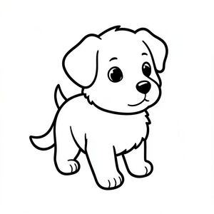 Hãy tạo đèn flash hình xăm chó tối giản, đáng yêu này. Đây là thiết kế, được mô tả như thể tôi đang đưa nó cho một khách hàng: Một nhỏ, lông tơ được mô tả trong một tư thế hơi góc cạnh. hơi quay mặt sang phải, đầu quay về phía người xem. Tai của nó mềm và hơi cong lên trên. Mõm của nhẹ nhàng, .  Đôi mắt của nó to, tròn và vui vẻ .  Mũi của là một chấm nhỏ.  Bàn chân của hơi cong lại, cho thấy một tư thế vui tươi. 

được đặt hơi lệch tâm, tạo ra một bố cục nhẹ nhàng, cân bằng. Các đường nét dày và đậm, tạo ra một hình dạng mạnh mẽ, rõ ràng. Đường viền của rất đơn giản và rõ ràng, nhấn mạnh hình thức thiết yếu của nó. Các đường nét chảy mượt mà từ đỉnh đầu của xuống dưới cùng, tạo cảm giác chuyển động.  ở giữa, nhưng với một đường cong hơi hướng lên bên trái, tạo thêm nét cá tính.  Ấn tượng tổng thể là một trong những sự dễ thương thuần khiết, không phức tạp.     * Chủ yếu tròn và hơi dài.  * Nhỏ gọn và nhỏ gọn.  * Cực kỳ dày và đậm.  * Cân bằng và căn giữa.   ---

Tôi tin rằng thiết kế này đáp ứng tất cả các yêu cầu, tập trung vào các thông số kỹ thuật và thẩm mỹ được yêu cầu.  Hãy cho tôi biết nếu bạn muốn tôi tinh chỉnh bất cứ điều gì!, tranh tô màu đen trắng, phong cách lowbook, nghệ thuật đường nét, đơn sắc, không màu, không đổ bóng, không xám, không tô màu, nền trắng, chỉ phác thảo, phong cách vector, thiết kế phẳng, 2d