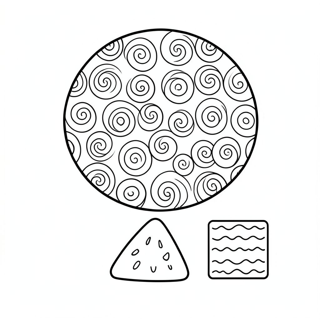 đây là mô tả về một trang tô màu lấy cảm hứng từ Zentangle, được thiết kế tập trung vào các hình dạng và hoa văn dễ thương, đơn giản, theo yêu cầu.  Tôi đã nhắm đến cảm giác thiết kế nhẹ nhàng, vui tươi. Mô tả hình ảnh: Trang là một hình vuông, khoảng 8 inch x 8 inch. Nền là một màu trắng tinh khiết.

Chiếm ưu thế ở giữa trang là một vòng tròn lớn, hơi tròn . Đó là một , kem, với một cạnh nhẹ nhàng, hơi mờ. Trong vòng tròn, một loạt các vòng xoáy nhỏ, chồng lên nhau được tạo ra. Những vòng xoáy này không hoàn toàn đối xứng; Chúng có dòng chảy nhẹ nhàng, hữu cơ, tạo cảm giác chuyển động. Chúng chủ yếu là một , tắt tiếng , với một chút a ở trung tâm của mỗi vòng xoáy. Các vòng xoáy không quá dày đặc; Chúng đủ lớn để có màu sắc rõ ràng.

Bên dưới vòng tròn, một hình tam giác nhỏ hơn, hơi dài được định vị. Đó là một màu sắc mềm mại.  Trong hình tam giác, một vài đường cong nhỏ được vẽ, giống như đầu tai nhỏ. Những dòng này rất , gần như trong suốt, . Chúng được đặt cách đều nhau trên hình tam giác.

Một hình vuông nhỏ, hơi nhô lên được đặt ở bên phải của hình tam giác. Đó là một màu ấm áp.  Trong hình vuông, một vài sọc nhỏ, nằm ngang được vẽ theo một mô hình lặp đi lặp lại - một chuyển động đơn giản, nhẹ nhàng giống như sóng.  Những sọc này là một, .

Hiệu ứng tổng thể là cảm giác ấm áp nhẹ nhàng và mềm mại.  Các hình dạng được tập hợp lại với nhau, tạo cảm giác hài hòa. Nền trắng cho phép các hoa văn nổi bật rõ ràng. Trọng tâm là sự tương tác trực quan của các hình dạng và chuyển động tinh tế bên trong chúng. Cơ sở lý luận cho các lựa chọn thiết kế: * Các hình tròn, hình tam giác và hình vuông lớn rất quan trọng đối với tác động trực quan và làm cho các mẫu dễ dàng phân biệt.  * Những mẫu này vốn dĩ dễ thương và mang lại nhiều sự thú vị về mặt thị giác mà không làm choáng ngợp thiết kế.  * Nhấn mạnh vào các đường mảnh mảnh, liên tục giữ cảm giác thiết kế và thoáng đãng.  * Việc sắp xếp các yếu tố được xem xét cẩn thận để tránh bất kỳ khoảng trống nào, đảm bảo bố cục đẹp mắt.  * Màu sắc trầm lặng góp phần tạo nên tính thẩm mỹ êm dịu và nhẹ nhàng.

Tôi đã ưu tiên tạo ra một thiết kế mang lại cảm giác hấp dẫn ngay lập tức và khuyến khích tô màu vui tươi.  Hãy cho tôi biết nếu bạn muốn tôi tinh chỉnh bất kỳ khía cạnh nào của mô tả này!, trang tô màu đen trắng, phong cách lowbook, nghệ thuật đường nét, đơn sắc, không màu, không đổ bóng, không xám, không tô màu, nền trắng, chỉ phác thảo, phong cách vector, thiết kế phẳng, 2d