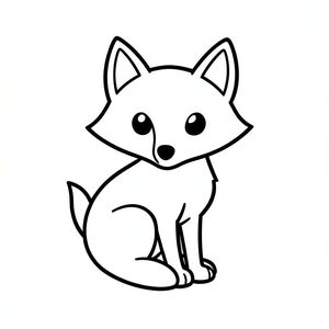 đây là mô tả về hình ảnh tô màu DỄ THƯƠNG, ĐẬM và RẤT ĐƠN GIẢN dành cho trẻ nhỏ, tuân thủ tất cả các quy tắc của bạn:

Một thiết kế flash hình xăm táo bạo, đơn giản, tối giản, dễ thương của một con cáo. Cái nhìn mang tính biểu tượng, trọng lượng cân bằng, đường viền đen tinh khiết., trang tô màu đen trắng, phong cách lowbook, nghệ thuật đường nét, đơn sắc, không màu, không bóng, không xám, không điền, nền trắng, chỉ phác thảo, phong cách vector, thiết kế phẳng, 2d