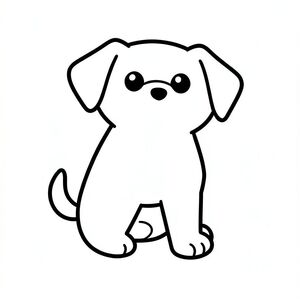 dưới đây là mô tả về hình ảnh tô màu DỄ THƯƠNG, ĐẬM và ĐƠN GIẢN dành cho trẻ nhỏ, tuân thủ tất cả các quy tắc của bạn:

Một thiết kế flash hình xăm táo bạo, đơn giản, tối giản, dễ thương của một chú chó. Cái nhìn mang tính biểu tượng, trọng lượng cân bằng, đường viền đen tinh khiết., trang tô màu đen trắng, phong cách lowbook, nghệ thuật đường nét, đơn sắc, không màu, không bóng, không xám, không điền, nền trắng, chỉ phác thảo, phong cách vector, thiết kế phẳng, 2d