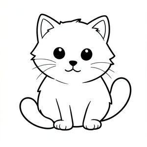 đây là mô tả về trang tô màu DỄ THƯƠNG, ĐẬM và ĐƠN GIẢN, tuân thủ tất cả các quy tắc của bạn:

Một con mèo lông tơ., tranh tô màu đen trắng, phong cách lowbook, nghệ thuật đường nét, đơn sắc, không màu, không bóng, không xám, không tô màu, nền trắng, chỉ phác thảo, phong cách vector, thiết kế phẳng, 2d