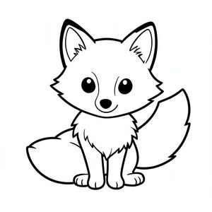 đây là mô tả về hình ảnh tô màu DỄ THƯƠNG, ĐẬM và RẤT ĐƠN GIẢN dành cho trẻ nhỏ, tuân thủ các yêu cầu nghiêm ngặt của bạn:

Một bức cáo nhỏ, lông tơ, trang tô màu đen trắng, phong cách lowbook, nghệ thuật đường nét, đơn sắc, không màu, không đổ bóng, không xám, không tô màu, nền trắng, chỉ phác thảo, phong cách vector, thiết kế phẳng, 2d