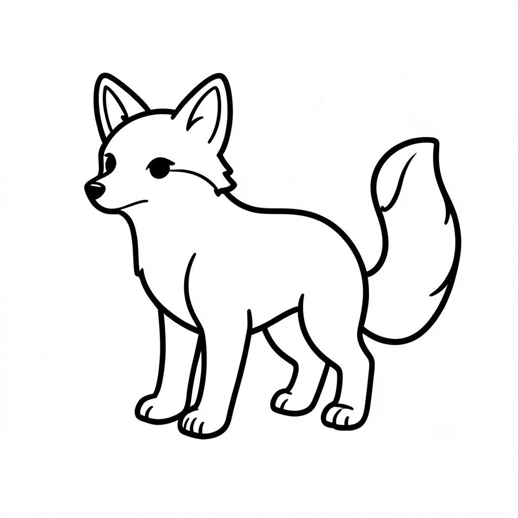 Dưới đây là mô tả về một bức tranh tô màu đơn giản, chất lượng cao dành cho trẻ mới biết đi, tuân thủ tất cả các quy tắc của bạn: Mô tả hình ảnh: Một thiết kế đèn flash hình xăm đen trắng cách điệu duy nhất của một con cáo. Con cáo được miêu tả trong một tư thế hơi góc cạnh, với tai hướng lên trên và hơi về phía sau. Cơ thể của nó đơn giản và nhỏ gọn, với hình dạng hơi tròn. Chân của cáo ngắn và dày, kết thúc bằng bàn chân. Đuôi cáo là một đường ngắn, dày, màu đen uốn cong duyên dáng phía sau nó. Ấn tượng tổng thể là một con vật bóng bẩy, mạnh mẽ. Chi tiết: * Fox * Thực tế, nhưng đơn giản. Con cáo lớn hơn một chút so với một con cáo thông thường.  * Đường viền dày, đậm, đen.  Các đường nét sạch sẽ và không có bất kỳ đường cong hoặc bóng mờ nào.  * Không có nền tảng.  * Chỉ đen trắng.  * Thiết kế đơn giản, lấy cảm hứng từ hình xăm. Cơ sở lý luận: Thiết kế này ưu tiên hình dạng động vật rõ ràng, dễ nhận biết trong khi tuân thủ nghiêm ngặt tất cả các ràng buộc. Sự đơn giản và đường viền táo bạo lý tưởng cho trẻ mới biết đi, khuyến khích sự tham gia và tập trung. Trọng tâm là các đặc điểm thiết yếu của động vật - tai, chân và đuôi - mà không làm tăng thêm bất kỳ sự phức tạp không cần thiết nào.

---

Bạn có muốn tôi tạo một hình ảnh dựa trên mô tả này không?, trang tô màu đen trắng, phong cách lowbook, nghệ thuật đường nét, đơn sắc, không màu, không đổ bóng, không xám, không tô màu, nền trắng, chỉ phác thảo, phong cách vector, thiết kế phẳng, 2d