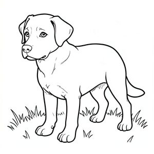 Dưới đây là mô tả về một bức tranh tô màu nghệ thuật đường nét đen trắng của một, tuân thủ tất cả các quy tắc của bạn: Mô tả hình ảnh: Một đơn giản, thực tế là tâm điểm. này là một giống chó cỡ trung bình - có thể là Labrador hoặc chó chăn cừu Đức - với lưng hơi dốc và lông mày nhẹ nhàng, hơi nhăn nheo. Đầu của nó hơi góc cạnh, với đôi mắt to, biểu cảm. đang đứng trên một cánh đồng hơi cỏ, với một vài ngọn cỏ nằm rải rác. Chân của chó tương đối ngắn và chắc chắn, kết thúc bằng bàn chân. Đuôi của hơi nhét vào giữa hai chân. hơi quay mặt sang trái, với một đường cong nhẹ nhàng trên cơ thể.

Các đường nét dày và đậm, tạo ra một đường viền rõ ràng, rõ ràng. Bóng mờ rất tinh tế, nhấn mạnh hình dạng của hơn là tạo ra một hình ảnh đầy đủ màu sắc. được định vị sao cho các đường nét tạo cảm giác chiều sâu và phối cảnh.  Nền hoàn toàn màu trắng. Các yếu tố chính: * Một thực tế.  * Thực tế, tập trung vào hình dạng của.  * Cơ thể của hoàn toàn được xác định bởi các đường nét của nó.  * Trang hoàn toàn màu trắng.  * Các đường dày, rõ ràng tạo ra một hình dạng xác định.

Mô tả này nhằm mục đích tạo ra một hình ảnh hấp dẫn trực quan và dễ tô màu phù hợp với trẻ mới biết đi., trang tô màu đen trắng, phong cách lowbook, nghệ thuật đường nét, đơn sắc, không màu, không đổ bóng, không xám, không tô màu, nền trắng, chỉ phác thảo, phong cách vector, thiết kế phẳng, 2d