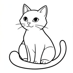Dưới đây là mô tả về nghệ thuật đường nét đen trắng của một con mèo, tuân thủ tất cả các quy tắc của bạn: Mô tả hình ảnh: Một con mèo đơn giản, hơi góc cạnh ngồi trong tư thế thoải mái. Mèo có lưng dài, hơi cong, đuôi tròn nổi bật. Tai của nó lớn và hình tam giác, nằm ngay trên vai. Khuôn mặt của mèo hơi tập trung về phía trước, với một đường cong nhỏ, nhẹ nhàng ở mũi. Miệng là một đường cong nhỏ, tinh tế của môi. Đôi mắt của mèo to, tròn và ấm áp. Mũi nhỏ và hơi hếch. Bộ lông của mèo mềm mại, tắt tiếng, có bóng râm tinh tế tạo cảm giác chiều sâu. Các đường nét dày và đậm, tạo ra một hình dạng rõ ràng, rõ ràng. Con mèo được định vị sao cho các đường chảy trơn tru từ đỉnh đầu xuống dưới đuôi. Có một góc nhỏ so với cơ thể mèo, cho thấy một sự kéo giãn nhẹ nhàng. Các tính năng chính: * Tỷ lệ của con mèo được hiển thị chính xác - cơ thể hơi dài, chân tương đối ngắn và chắc chắn, và đuôi đáng kể.  * Mắt, mũi và miệng được xác định và định vị rõ ràng.  * Đuôi mèo được thể hiện dưới dạng một đường cong duy nhất kéo dài từ phía sau. Các chân được biểu thị đơn giản dưới dạng các đường thẳng.  * Hình ảnh hoàn toàn đen trắng.  * Các đường nét dày và rõ ràng, tạo ra tác động thị giác mạnh mẽ.  * Thiết kế gọn gàng và dễ hiểu đối với khán giả trẻ.

Mô tả này ưu tiên một hình minh họa mèo sạch sẽ, dễ nhận biết trong khi tuân thủ nghiêm ngặt tất cả các ràng buộc nhất định., trang tô màu đen trắng, phong cách lowbook, nghệ thuật đường nét, đơn sắc, không màu, không đổ bóng, không xám, không tô màu, nền trắng, chỉ phác thảo, phong cách vector, thiết kế phẳng, 2d
