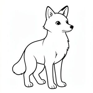 Dưới đây là mô tả về một bức tranh tô màu đen trắng, thực tế, in đậm của một con vật đơn giản, tuân thủ tất cả các quy tắc của bạn: Mô tả hình ảnh: Một bức vẽ lớn, đơn giản của một con cáo. Con cáo được miêu tả đứng thẳng, hơi hướng sang phải. Cơ thể của nó thuôn dài và hơi tròn, với một đường cong tinh tế đến cột sống. Cáo có mõm tương đối ngắn, dày với chiếc mũi nhỏ, hơi hếch. Đôi mắt của nó to và tròn, nằm cao trên đầu. Miệng là một đường cong nhỏ, nhẹ nhàng, để lộ một chiếc răng nhỏ màu trắng. Bộ lông của cáo có màu xám, trầm, với bóng râm tinh tế để tạo chiều sâu. Chân của cáo ngắn và chắc chắn, nằm bên dưới cơ thể, với một góc hơi nghiêng sang một bên. Chân có màu đậm hơn lông. Nền hoàn toàn màu trắng. Các tính năng chính: * Fox * Nhấn mạnh vào tỷ lệ tự nhiên - thân hình thon dài, hình dạng tròn, đường cong tinh tế.  * Đôi mắt to, tròn, mũi nhỏ và miệng nhẹ nhàng.  * Con cáo được miêu tả chỉ với chân và cơ thể của nó.  * Toàn bộ trang là một màu đen trắng đồng nhất.  * Các đường dày, rõ ràng và rõ ràng được sử dụng để tạo đường viền của con cáo. Cơ sở lý luận: Thiết kế này ưu tiên hình minh họa động vật rõ ràng, dễ nhận biết trong khi tuân thủ nghiêm ngặt tất cả các ràng buộc. Trọng tâm là tỷ lệ đơn giản, đáng tin cậy và các tính năng thiết yếu, lý tưởng cho trẻ mới biết đi tô màu. Việc thiếu chi tiết và nền giữ cho sự tập trung thẳng thắn vào chính con vật., trang tô màu đen trắng, phong cách lowbook, nghệ thuật đường nét, đơn sắc, không màu, không đổ bóng, không xám, không tô màu, nền trắng, chỉ phác thảo, phong cách vector, thiết kế phẳng, 2d