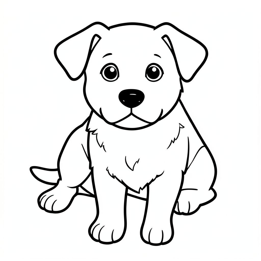 Dưới đây là mô tả về một bức tranh tô màu đơn giản, chất lượng cao dành cho trẻ mới biết đi, tuân thủ tất cả các quy tắc của bạn: Mô tả hình ảnh: Một thiết kế đèn flash hình xăm đen trắng đơn giản, đậm của một. được miêu tả trong tư thế thoải mái, hơi tiến về phía trước. có đầu có kích thước trung bình, hơi dài và khuôn mặt tròn, kích thước vừa phải. Tai của nó tương đối nhỏ và tròn, nằm cao hơn đỉnh đầu một chút. Mũi của chó nổi bật và hơi nghiêng. Miệng của nó là một đường cong đơn giản, nhẹ nhàng của môi. Đôi mắt của to và , nhìn thẳng vào người xem. Bộ lông của được khắc họa với một đường nét tinh tế, tạo cảm giác có chiều sâu. Ấn tượng chung là một chú chó thân thiện, dễ gần. Các tính năng chính: * Chó - Tập trung vào hình dạng chó đơn giản, dễ nhận biết.  * Trọng lượng cân bằng, thực tế, với đầu và thân hơi dài.  * Lớn, mắt, mũi nổi bật và miệng đơn giản, nhẹ nhàng.  * Không có thêm đuôi, chân tay hoặc các tính năng bổ sung.  * Không có nền tảng.  * Đường viền màu đen dày, đậm, rõ ràng. Bảng màu: Đen và trắng. Giai điệu tổng thể: Đơn giản, thân thiện và mời gọi.

---

Tôi tin rằng mô tả này đáp ứng tất cả các yêu cầu của nhiệm vụ. Nó được thiết kế để hấp dẫn về mặt hình ảnh và phù hợp với trẻ mới biết đi, nhấn mạnh hình ảnh chó rõ ràng, dễ nhận biết., trang tô màu đen trắng, phong cách lowbook, nghệ thuật đường nét, đơn sắc, không màu, không đổ bóng, không xám, không tô màu, nền trắng, chỉ phác thảo, phong cách vector, thiết kế phẳng, 2d