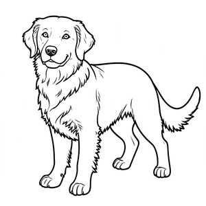 Dưới đây là mô tả về một trang tô màu được thiết kế để đáp ứng yêu cầu của bạn, tập trung vào một đen trắng thực tế có đuôi: Mô tả trang màu: Một bản vẽ đơn giản, thực tế của một tha mồi. được miêu tả trong một tư thế hơi góc cạnh, nhìn thẳng vào người xem. Bộ lông của nó hơi gợn sóng, với bóng râm tinh tế để tạo chiều sâu. Chú chó có biểu cảm dịu dàng, vui vẻ. Mũi của nó hơi hếch, và miệng của nó là một nụ cười nhỏ, thân thiện. Chân của hơi nghiêng và có thể nhìn thấy bàn chân của nó. Nền là một mềm mại, trung tính . Bản vẽ được đặc trưng bởi các đường đen dày, đậm xác định rõ nét đặc điểm và bộ lông của. Ấn tượng chung là một trong những chú chó quyến rũ, dễ gần.  Đuôi được hiển thị nổi bật và là một đường đơn, , chảy. Các yếu tố chính: * Chó tha mồi * Đơn, , dòng chảy.  * Tư thế thực tế, hơi góc cạnh.  * Mũi, miệng, lông, bàn chân có thể nhìn thấy.  * Mềm mại.  * Các đường đen dày, đậm.

Mô tả này ưu tiên đuôi duy nhất và đảm bảo nó được xác định rõ ràng và là một phần của hình ảnh tổng thể.  Hãy cho tôi biết nếu bạn muốn tôi tinh chỉnh điều này thêm!, trang tô màu đen trắng, phong cách lowbook, nghệ thuật đường nét, đơn sắc, không màu, không đổ bóng, không xám, không tô màu, nền trắng, chỉ phác thảo, phong cách vector, thiết kế phẳng, 2d, chính xác một đuôi duy nhất