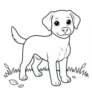Dưới đây là mô tả về một trang tô màu được thiết kế để đáp ứng tất cả các yêu cầu của bạn, tập trung vào một đuôi và nội thất màu trắng nghiêm ngặt: Trang tô màu: Happy Dog Chi tiết: * Một chú chó hạnh phúc, thực tế.  * Một cái đuôi duy nhất, nổi bật được đặt hơi bên trái cơ thể chó. Đó là một màu sắc, với một bóng mờ tinh tế để tạo chiều sâu.  * Toàn bộ bên trong của - khoảng trống giữa chân, ngực và bụng - có màu trắng tinh khiết.  Có những đường nét tinh tế, hơi đậm hơn xác định hình dạng của, nhưng lõi bên trong hoàn toàn màu trắng.  * Đôi mắt to, biểu cảm được đặt cao hơn đầu chó một chút.  * Một chiếc mũi nhỏ nằm ngay dưới miệng.  * Một nụ cười nhỏ, nhẹ nhàng được hình thành bởi miệng.  * Các đường viền dày, đậm, xác định cơ thể và đuôi của chó. Các đường nét sạch sẽ và không quá chi tiết.  * Nền cỏ mềm, hơi mờ và một vài chiếc lá rải rác.  * Hình ảnh được thiết kế để làm dịu và hấp dẫn trẻ mới biết đi. Cân nhắc chính: chỉ * phần tử đơn.  * Toàn bộ không gian nội thất đều có màu trắng tinh khiết.  * Hoàn toàn không được sử dụng trong nội thất.  * Không có văn bản hoặc bất kỳ yếu tố nào khác.

Mô tả này ưu tiên các yêu cầu cốt lõi trong khi vẫn duy trì trải nghiệm tô màu phù hợp và hấp dẫn về mặt hình ảnh cho trẻ mới biết đi.  Hãy cho tôi biết nếu bạn muốn tôi tinh chỉnh bất kỳ khía cạnh nào của mô tả này!, trang tô màu đen trắng, phong cách lowbook, nghệ thuật đường nét, đơn sắc, không màu, không đổ bóng, không xám, không tô màu, nền trắng, chỉ phác thảo, phong cách vector, thiết kế phẳng, 2d, chính xác một đuôi duy nhất