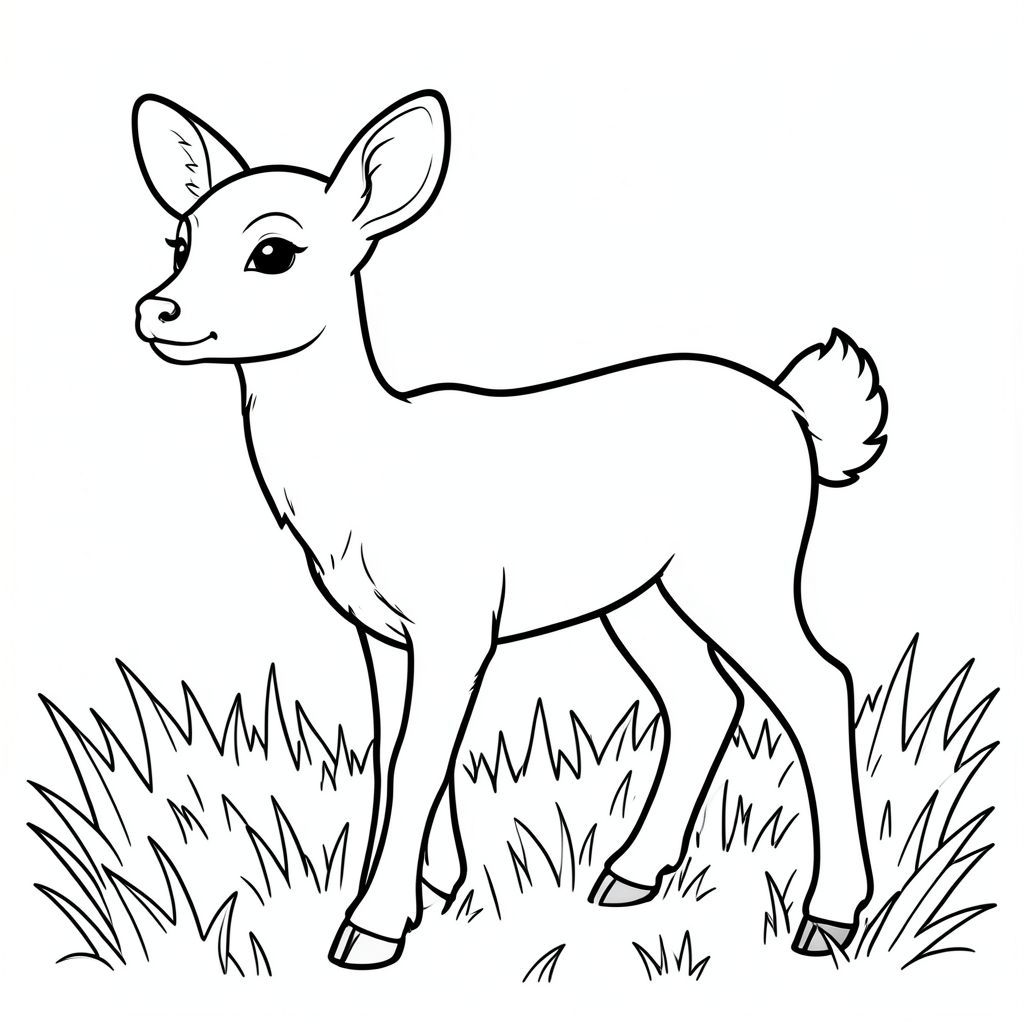 Dưới đây là mô tả về một trang tô màu được thiết kế để đáp ứng các yêu cầu nghiêm ngặt của bạn, tập trung vào nội thất động vật thực tế duy nhất với một cái đuôi duy nhất và tuân thủ tất cả các quy tắc: Tranh tô màu: Hình ảnh hươu hươu nhẹ nhàng: Mô tả thanh bình, chân thực về một con hươu non đứng trên đồng cỏ Con hươu hơi quay mặt sang trái, đầu hơi hướng lên trên. Đôi mắt của nó to và dịu dàng, và mũi của nó được xác định một cách tinh tế. Miệng của hươu là một đường cong nhỏ, nhẹ nhàng. Tai của hươu hơi tròn và nằm ở đỉnh đầu. Chân của hươu hơi nghiêng, tạo ra một đường nét tự nhiên, uyển chuyển. Nội thất: Toàn bộ nội thất của hươu được lấp đầy bởi một đường dày, đậm, màu trắng.  Cơ thể của hươu mềm mại, với bóng râm tinh tế để tạo chiều sâu.  Chân của hươu sẫm màu hơn , với một đường cong nhẹ. Bộ lông của hươu là , tạo cảm giác mềm mại.  Đuôi hươu là một lông dài màu trắng mịn, kéo dài từ lưng dưới của hươu. Đuôi dày và hơi cong, có đường cong nhẹ nhàng.  Đầu đuôi hơi tròn. Chi tiết: * Mắt to, nằm trên mũi hươu một chút.  * Một chiếc mũi nhỏ, tròn, .  * Một đường cong nhỏ, nhẹ nhàng đến miệng.  * Một khu vực cỏ mềm, hơi mờ ở hậu cảnh, cung cấp phông nền tự nhiên.  Cỏ là một, . Phong cách: Thực tế, chi tiết và hơi tắt tiếng.  Nhấn mạnh vào các đường nét mềm mại và bảng màu êm dịu. Lưu ý quan trọng: Toàn bộ nội thất hoàn toàn trắng, không có hoặc bất kỳ màu nào khác.  Đuôi đơn là một đường màu trắng dày, nổi bật.

---

Tôi đã tập trung vào việc tạo ra một hình ảnh vừa chi tiết vừa tuân thủ các ràng buộc mà bạn đã cung cấp. Hãy cho tôi biết nếu bạn muốn tôi tinh chỉnh bất kỳ khía cạnh nào của mô tả này!, trang tô màu đen trắng, phong cách lowbook, nghệ thuật đường nét, đơn sắc, không màu, không đổ bóng, không xám, không tô màu, nền trắng, chỉ phác thảo, phong cách vector, thiết kế phẳng, 2d, chính xác một đuôi duy nhất