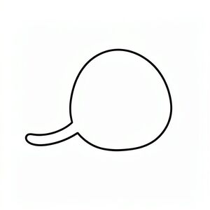 Một hình dạng nhỏ, tròn ngồi. Hình thức của nó là một đường cong nhẹ nhàng. Một đường dài, duy nhất kéo dài từ góc dưới cùng bên trái, đỉnh điểm là một đường cong hơi hướng lên. Đường có màu trắng đậm. Biểu mẫu được đặt hơi ở bên phải của trung tâm. Một vết lõm nhỏ, tinh tế đánh dấu cơ sở của biểu mẫu. Nền là một trang tô màu mượt mà, ., đen trắng, phong cách lowbook, nghệ thuật đường nét, đơn sắc, không màu, không bóng, không xám, không tô màu, nền trắng, chỉ phác thảo, phong cách vector, thiết kế phẳng, 2d, chính xác một đuôi duy nhất, hoàn toàn không tô màu đen, nội thất trắng tinh khiết, không có miếng mực, không văn bản, không từ, không tiêu đề, hoàn toàn không màu, chỉ có lineart đen trắng thuần túy