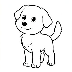 Một nhỏ, hạnh phúc đứng thẳng. Khuôn mặt của nó là một đường cong nhẹ nhàng, với đôi mắt to, biểu cảm. Một cái đuôi uốn cong duyên dáng từ phía sau. Bộ lông của mềm, tắt tiếng . Nền là một trang tô màu đơn giản, trắng., đen trắng, phong cách lowbook, nghệ thuật đường nét, đơn sắc, không màu, không bóng, không xám, không điền, nền trắng, chỉ phác thảo, phong cách vector, thiết kế phẳng, 2d, chính xác một đuôi duy nhất, hoàn toàn không tô màu đen, nội thất trắng tinh khiết, không có miếng mực, không có văn bản, không từ, không tiêu đề, hoàn toàn không màu, chỉ nghệ thuật đen trắng thuần túy