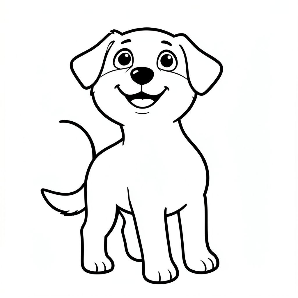 Một nhỏ, hạnh phúc đứng thẳng. Khuôn mặt của nó nghiêng lên trên, nở một nụ cười rạng rỡ, chân thành. Đôi mắt của to và biểu cảm, một sắc thái ấm áp, hấp dẫn của . Mõm của nhẹ nhàng, . Một cái đuôi ngắn, duy nhất uốn cong duyên dáng phía sau nó. Cơ thể của là một đường viền đơn giản. Nền là một không gian trắng, trơn., trang tô màu đen trắng, phong cách lowbook, nghệ thuật đường nét, đơn sắc, không màu, không bóng, không xám, không điền, nền trắng, chỉ phác thảo, phong cách vector, thiết kế phẳng, 2d, chính xác một đuôi duy nhất, hoàn toàn không tô màu đen, nội thất trắng tinh khiết, không có miếng mực, không văn bản, không từ, không tiêu đề, hoàn toàn không có màu,  Chỉ Pure Black and White Linarts