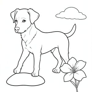 Một đứng, một đường cong nhẹ nhàng trên ngực của nó. Đầu của nó hơi nghiêng, một ánh mắt nhẹ nhàng, tò mò. Một đường duy nhất kéo dài từ lưng dưới của nó, tạo thành một cái đuôi. Đuôi có hình dạng đơn giản, thanh lịch, kết thúc bằng một điểm nhẹ.

Bên dưới, một tảng đá nhỏ, nhẵn nằm ở phía trước, hơi nghiêng. Ở bên phải, một bông hoa trong mờ mở ra, cánh hoa của nó tạo thành một đường cong nhẹ nhàng. Một đám mây trắng mềm mại trôi dạt ở hậu cảnh, có kết cấu tinh tế. Bộ lông của có màu kem, với những biến thể tinh tế về tông màu. Các đường nét chính xác và tinh tế, nhấn mạnh hình dạng tự nhiên của., tranh tô màu đen trắng, phong cách lowbook, nghệ thuật đường nét, đơn sắc, không màu, không bóng, không xám, không tô màu, nền trắng, chỉ phác thảo, phong cách vector, thiết kế phẳng, 2d, chính xác một cái đuôi duy nhất, hoàn toàn không tô màu đen, nội thất trắng tinh khiết, không có miếng mực, không có văn bản, không có từ, không có tiêu đề,  Hoàn toàn không có màu, chỉ có lineart đen trắng thuần túy