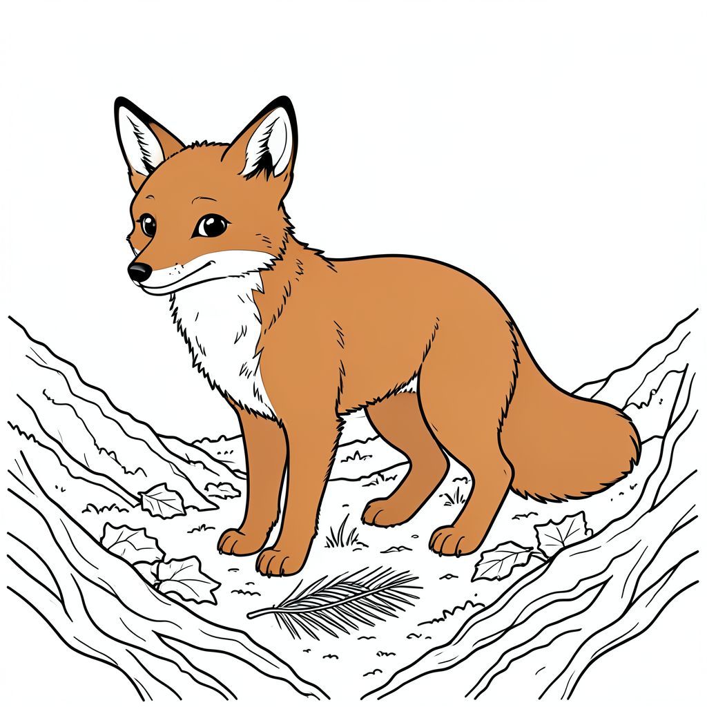 Một con cáo đầy đặn duy nhất.

Con cáo ở giữa, cơ thể hơi nghiêng sang trái, cho thấy một tư thế nhẹ nhàng, cảnh giác. Bộ lông của nó có màu đất nung đậm, ấm áp, có kết cấu tinh tế để gợi ý từng sợi lông. Đầu hình tam giác, hình bầu dục hoàn hảo, hơi dài, mõm có đường cong tròn, tinh tế. Đôi mắt to, tập trung cao độ và một, . Có thể nhận thấy một chiếc mũi nhỏ, hơi nhô lên. Tai to và nhọn, cong về phía trước một cách thanh lịch, bắt được .

Bên dưới cơ thể của con cáo, một sàn rừng ẩm ướt, rêu phong trải dài. Có thể nhìn thấy các mảng lá thối rữa và rễ rối, tạo ra một nền tinh tế, có kết cấu. Một lá thông đơn độc nằm khuất một phần bên dưới một chiếc lá, màu sắc của nó gần như ma quái . Mặt đất dốc nhẹ xuống dưới, tạo ra một làn sương mù nhẹ.

Công việc đường nét cực kỳ chính xác, sử dụng trọng lượng đường dày hơn một chút để nhấn mạnh hình dạng và cấu trúc của con cáo. Các đường nét được xác định rõ ràng, tạo cảm giác có chiều sâu và khối lượng. Đó là một bóng râm rất, gần như mượt như nhung, cho phép hình dạng của cáo nổi bật rõ rệt. Ấn tượng tổng thể là một trong những vẻ đẹp yên tĩnh, tinh tế và chủ nghĩa tự nhiên., tranh tô màu đen trắng, phong cách lowbook, nghệ thuật đường nét, đơn sắc, không màu, không bóng, không xám, không tô màu, nền trắng, đường viền đen đặc, độ tương phản đậm, đường nét sắc nét, chỉ phác thảo, phong cách vector, thiết kế phẳng, 2d, chính xác một đuôi đơn, hoàn toàn không tô màu đen, nội thất trắng tinh khiết, không có miếng mực,  Không văn bản, không từ, không tiêu đề, hoàn toàn không màu, chỉ có lineart đen trắng thuần túy