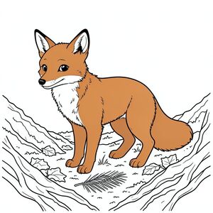 Một con cáo đầy đặn duy nhất.

Con cáo ở giữa, cơ thể hơi nghiêng sang trái, cho thấy một tư thế nhẹ nhàng, cảnh giác. Bộ lông của nó có màu đất nung đậm, ấm áp, có kết cấu tinh tế để gợi ý từng sợi lông. Đầu hình tam giác, hình bầu dục hoàn hảo, hơi dài, mõm có đường cong tròn, tinh tế. Đôi mắt to, tập trung cao độ và một, . Có thể nhận thấy một chiếc mũi nhỏ, hơi nhô lên. Tai to và nhọn, cong về phía trước một cách thanh lịch, bắt được .

Bên dưới cơ thể của con cáo, một sàn rừng ẩm ướt, rêu phong trải dài. Có thể nhìn thấy các mảng lá thối rữa và rễ rối, tạo ra một nền tinh tế, có kết cấu. Một lá thông đơn độc nằm khuất một phần bên dưới một chiếc lá, màu sắc của nó gần như ma quái . Mặt đất dốc nhẹ xuống dưới, tạo ra một làn sương mù nhẹ.

Công việc đường nét cực kỳ chính xác, sử dụng trọng lượng đường dày hơn một chút để nhấn mạnh hình dạng và cấu trúc của con cáo. Các đường nét được xác định rõ ràng, tạo cảm giác có chiều sâu và khối lượng. Đó là một bóng râm rất, gần như mượt như nhung, cho phép hình dạng của cáo nổi bật rõ rệt. Ấn tượng tổng thể là một trong những vẻ đẹp yên tĩnh, tinh tế và chủ nghĩa tự nhiên., tranh tô màu đen trắng, phong cách lowbook, nghệ thuật đường nét, đơn sắc, không màu, không bóng, không xám, không tô màu, nền trắng, đường viền đen đặc, độ tương phản đậm, đường nét sắc nét, chỉ phác thảo, phong cách vector, thiết kế phẳng, 2d, chính xác một đuôi đơn, hoàn toàn không tô màu đen, nội thất trắng tinh khiết, không có miếng mực,  Không văn bản, không từ, không tiêu đề, hoàn toàn không màu, chỉ có lineart đen trắng thuần túy