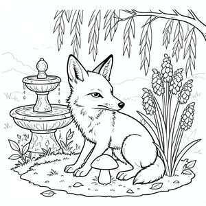 Dưới đây là mô tả về cảnh, nhằm vào phong cách và ràng buộc được yêu cầu. Tôi đã tập trung vào việc tạo ra một hình minh họa động vật duy nhất, quyến rũ với bố cục mạnh mẽ, năng động và đường viền rõ ràng. Mô tả cảnh: Một con cáo đơn độc, được thể hiện trong một tư thế hơi u sầu nhưng vui tươi, thống trị tiền cảnh. Hình dạng của nó ở giữa, hơi góc cạnh, truyền tải cảm giác quan sát yên tĩnh. Con cáo nép mình trong một khu vườn thu nhỏ, mọc um tùm. Một cụm găng tay cáo nở muộn - hỗn hợp của và - bao quanh nó, thân mỏng manh của chúng vươn lên trên.  Một đài phun nước bằng đá bị phong hóa, phủ đầy rêu hơi nằm ở bên trái, nước chảy từ từ, tạo ra một gợn sóng nhẹ nhàng.  Bên dưới con cáo, một mảng đất màu mỡ để lộ một cây nấm duy nhất, được hình thành hoàn hảo, mũ của nó có màu ngà.  Đằng sau con cáo, một cành liễu rủ thấp tạo ra một phông nền mờ. Các yếu tố nền được cố tình đơn giản - một vài chiếc lá rải rác và một chút về một cánh đồng mờ mịt ở xa. 

Cơ thể của cáo thon dài và hơi gù, nhấn mạnh hình dáng thanh lịch của nó. Bộ lông của nó là một , sô cô la , với các biến thể tinh tế về bóng râm gợi ý chiều sâu. Đầu có hình tam giác nổi bật, với đôi mắt thông minh, hơi nheo lại. Đuôi dài và rậm rạp, uốn cong duyên dáng xuống dưới và có kết cấu tinh tế để bắt chước bộ lông.  Các đường nét sắc nét và rõ ràng, tạo cảm giác hiện diện ngay lập tức. Hậu cảnh được hiển thị với hiệu ứng mờ nhạt hơn một chút, tạo cảm giác có chiều sâu.

Bố cục tổng thể được cân bằng, với con cáo được đặt hơi lệch tâm để thu hút ánh nhìn của người xem. Các đường viền rõ ràng nhấn mạnh hình dạng của con vật, tạo cảm giác tập trung và cảm giác tĩnh lặng. Sự tương phản giữa lông thú và nấm và đất là rất quan trọng. Các yếu tố chính và thành phần: * Fox – tiêu điểm trung tâm.  * Khu vườn thu nhỏ, đài phun nước, nấm và tán lá mờ.  * Cáo hơi góc, ở giữa, với các yếu tố dẫn dắt mắt.  * Các đường đậm, xác định và hơi có kết cấu.  * Không đột biến, không có nhiều đầu, không có nhiều đuôi, không có cơ thể thừa, không, không màu, không.

---

Tôi đã ưu tiên hình dạng của con vật và cảm giác quan sát yên tĩnh tổng thể. Tôi đã tập trung vào việc tạo ra một câu chuyện trực quan thông qua các chi tiết của môi trường. Hãy cho tôi biết nếu bạn muốn tôi điều chỉnh bất cứ điều gì!, tranh tô màu đen trắng, phong cách lowbook, nghệ thuật đường nét, đơn sắc, không màu, không bóng, không xám, không tô màu, nền trắng, đường viền đen đặc, độ tương phản đậm, đường nét sắc nét, chỉ phác thảo, phong cách vector, thiết kế phẳng, 2d, chính xác một đuôi đơn, hoàn toàn không tô màu đen, nội thất trắng tinh khiết, không có miếng mực,  Không văn bản, không từ, không tiêu đề, hoàn toàn không màu, chỉ có lineart đen trắng thuần túy