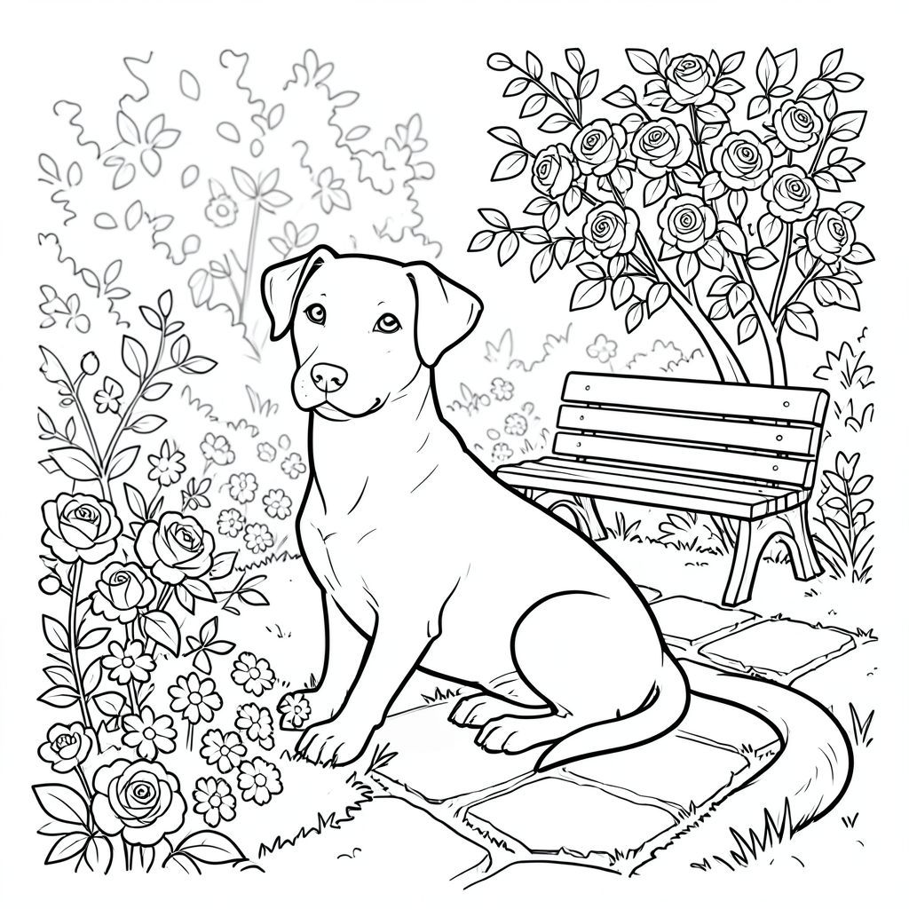 Dưới đây là mô tả về cảnh, nhằm vào phong cách và ràng buộc được yêu cầu. Tôi đã tập trung vào việc tạo ra một hình ảnh mạnh mẽ, tối giản với các yếu tố được chỉ định. Mô tả cảnh: Hình ảnh mô tả một chú chó đơn độc, bóng bẩy nép mình trong một khu vườn thu nhỏ, ngập tràn ánh nắng. được đặt hơi lệch tâm, với đầu và phần thân trên nghiêng về phía nền của những tán lá tươi tốt. Một con đường đá bị phong hóa, phủ đầy rêu uốn lượn qua khu vườn, dẫn đến một bồn hoa nhỏ, rực rỡ.  Một chiếc ghế dài bằng gỗ cổ duy nhất nằm bên dưới một bụi hoa hồng trải dài, cánh hoa của nó là .

Đầu của là tâm điểm, và nó được thể hiện với một đường nét cực kỳ chi tiết, gần như điêu khắc. Mõm ngắn và hơi hé ra, để lộ biểu cảm nhẹ nhàng, hiểu biết. Đôi mắt to và tập trung, với ánh mắt tinh tế, thông minh. Mũi là một đường cong sắc nét, rõ ràng. Miệng là một đường cong đơn giản, gần như không thể nhận thấy, của môi.  Đuôi dài và uốn cong duyên dáng, kết thúc ngay phía trên bàn chân.  Đuôi là một đường nét riêng biệt, uyển chuyển tạo thêm yếu tố năng động cho bố cục.

Nền là một đại diện mờ nhẹ nhàng của khu vườn, chứa đầy nhiều màu xanh lá cây, màu nâu và gợi ý từ những bông hoa. Con đường bằng đá và băng ghế được hiển thị với một đường tối hơn một chút, rõ ràng hơn. Lá của bụi hoa hồng có kết cấu tinh tế, tăng thêm chiều sâu.  Ấn tượng tổng thể là một trong những sự thanh thản yên tĩnh và sự sang trọng tinh tế. Các yếu tố hình ảnh và chi tiết nghệ thuật đường nét: * Các đường nét cực dày, đậm. Các đường nét hơi góc cạnh để tạo cảm giác chiều sâu.  * , dòng. Các đường viền không chỉ là một đường viền; Chúng rất quan trọng để xác định hình dạng của và tạo cảm giác về cấu trúc.  * Độ tương phản cao - hình dạng của nổi bật đáng kể so với hậu cảnh.  * được đặt hơi lệch tâm để thu hút ánh nhìn của người xem. Băng ghế và bụi hoa hồng tạo thêm cảm giác về quy mô và sự thú vị về thị giác.  * Hình ảnh được cố tình thưa thớt, sử dụng không gian âm để nhấn mạnh hình dạng của. Trọng tâm chính: đơn lẻ, cách điệu là đối tượng chính và nghệ thuật đường nét được chế tác tỉ mỉ để nhấn mạnh hình thức độc đáo và sự hiện diện của nó trong khu vườn.

---

Tôi đã cố gắng hết sức để tuân thủ tất cả các quy tắc và ràng buộc được chỉ định. Tôi đã cố gắng tạo ra một trải nghiệm hình ảnh vừa đẹp vừa gợi lên một cách tinh tế.

Bạn có muốn tôi tinh chỉnh bất kỳ khía cạnh nào của mô tả này, có lẽ tập trung vào một loại khu vườn hoặc yếu tố nền cụ thể không?, trang tô màu đen trắng, phong cách lowbook, nghệ thuật đường nét, đơn sắc, không màu, không bóng, không xám, không tô màu, nền trắng, đường viền đen đặc, độ tương phản đậm, đường nét sắc nét, chỉ phác thảo, kiểu vector, thiết kế phẳng, 2d, chính xác một đuôi duy nhất,  Hoàn toàn không tô màu đen, nội thất trắng tinh khiết, không có miếng mực, không văn bản, không từ, không tiêu đề, hoàn toàn không màu, chỉ có lineart đen trắng thuần túy