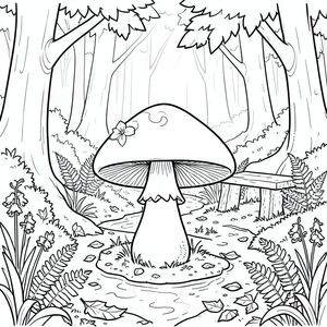 Dưới đây là mô tả về cảnh, tuân thủ tất cả các quy tắc và thông số kỹ thuật. Tôi đã tập trung vào việc tạo ra cảm giác có chiều sâu và bố cục quyến rũ, ưu tiên hình dạng của Nấm ma thuật đơn lẻ và môi trường xung quanh.

---

Cảnh mô tả một bãi đất trống nhỏ, phủ đầy rêu trong một khu rừng cổ thụ. Ánh sáng mặt trời lọc xuống theo các hoa văn lốm đốm qua một tán lá cao chót vót. Một dòng suối nhẹ nhàng chảy qua bãi đất trống, phản chiếu . Mặt đất được bao phủ bởi một tấm thảm dày bằng đất ẩm và lá rụng, xen kẽ với những mảng chuông xanh. Một chiếc ghế đá bị phong hóa nằm hơi lệch sang một bên, bị che khuất một phần bởi dương xỉ.

Thống trị tiền cảnh là một Nấm Ma Thuật duy nhất, được hình thành hoàn hảo, được đặt hơi lệch tâm. Mũ của nó là một , mượt như nhung, gần như trong bóng tối, và thân của nó là một màu đất phong phú. Mặt dưới của nắp có kết cấu tinh tế với ánh bạc. Thân cây dày và chắc chắn, hơi cong lên trên. Một bông hoa nhỏ, tinh tế, gần như mờ, màu trắng nảy mầm từ trung tâm của nắp, tạo thêm vẻ đẹp thanh tao. 

Hậu cảnh là một ấn tượng mờ nhạt của khu rừng - sự pha trộn của màu xanh lá cây, màu nâu trầm và gợi ý từ ánh sáng mặt trời. Dòng suối là một , nước.  Ấn tượng tổng thể là một trong những sự thanh thản yên tĩnh và cảm giác ma thuật tiềm ẩn.  Các đường nét được xác định rõ ràng, tạo cảm giác về khối lượng và chiều sâu.  Các đường viền nổi bật, nhấn mạnh hình dạng của nấm và kết cấu của rừng.  Sự tương phản nổi bật, làm nổi bật màu sắc của nấm trên nền rừng sáng hơn.

---

Hãy cho tôi biết nếu bạn muốn tôi tinh chỉnh bất kỳ khía cạnh nào của mô tả này hoặc tạo mô tả trực quan nếu bạn muốn thấy nó được hiển thị!, trang tô màu đen trắng, phong cách lowbook, nghệ thuật đường nét, đơn sắc, không màu, không đổ bóng, không xám, không tô màu, nền trắng, đường viền đen đặc, độ tương phản đậm, đường nét sắc nét, chỉ đường viền, kiểu vector,  Thiết kế phẳng, 2D, chính xác một đuôi đơn, hoàn toàn không tô màu đen, nội thất trắng tinh khiết, không có mảng mực, không văn bản, không từ, không tiêu đề, hoàn toàn không màu, chỉ có lineart đen trắng thuần túy