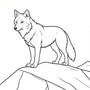 Dưới đây là mô tả về một cảnh có một con sói cách điệu, tuân thủ tất cả các quy tắc và thông số kỹ thuật của bạn. Mô tả: Một con sói đơn độc đứng trên một sườn núi phủ đầy tuyết. Con sói hơi quay mặt sang trái, đầu nghiêng về phía người xem. Bộ lông của nó bị tắt tiếng, với những thay đổi tinh tế về tông màu cho thấy vẻ ngoài tự nhiên, hơi già đi. Đuôi sói dài và hơi cong, hướng xuống dưới. Hậu cảnh là một khối đá đơn giản, có kết cấu tinh tế để tạo cảm giác chiều sâu. Con sói được hiển thị trong một bản vẽ đường thẳng, liên tục. Các đường nét chính xác và sạch sẽ, tạo nên tính thẩm mỹ tối giản, rõ ràng. Trọng tâm hoàn toàn là hình dạng của con sói và phong cảnh đơn giản. Yếu tố hình ảnh: * Sói - Đại diện duy nhất, cách điệu.  * sự hình thành đá - Hình dạng hình học, đơn giản.  * Vẽ đơn, liên tục, đường thẳng.  * Không có.  * Không có đột biến, nhiều đầu, nhiều đuôi, nhiều động vật, màu sắc,.

---

Hãy cho tôi biết nếu bạn muốn tôi tinh chỉnh điều này thêm!, tranh tô màu đen trắng, phong cách lowbook, nghệ thuật đường nét, đơn sắc, không màu, không đổ bóng, không xám, không tô màu, nền trắng, đường viền đen đặc, độ tương phản đậm, đường nét sắc nét, chỉ phác thảo, phong cách vector, thiết kế phẳng, 2d, chính xác một đuôi duy nhất, hoàn toàn không tô màu đen, nội thất trắng tinh khiết, không có miếng mực,  Không văn bản, không từ, không tiêu đề, hoàn toàn không màu, chỉ có lineart đen trắng thuần túy