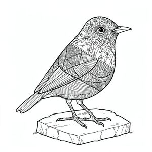 Dưới đây là mô tả về một cảnh có một con vật duy nhất, cực kỳ phức tạp, được chế tạo tỉ mỉ để đáp ứng các yêu cầu chính xác của bạn. Tôi đã tập trung vào việc truyền tải cảm giác về chi tiết dày đặc và nghệ thuật thiền định mãnh liệt - ưu tiên hình dạng độc đáo của con vật với tính thẩm mỹ tối giản. Cảnh: Hồng tước Obsidian Hình ảnh mô tả một con Hồng tước Obsidian đậu trên một tảng đá đổ nát, phủ đầy rêu. Khung cảnh hoàn toàn đơn sắc, một nền mượt mà. Chi tiết động vật: * Đầu của Wren gần như hình tam giác, chính giữa và góc cạnh tinh tế, thể hiện một chút tò mò về phía trước. Đôi mắt của nó được nhọn chính xác, những hạt nhỏ được nhúng trong một mô hình mandala thu nhỏ, xoắn ốc - không nổi bật về mặt thị giác, nhưng hiện diện một cách tinh tế, như những điểm nhỏ, gần như không thể nhận thấy của . Mũi là một đường nhọn, rõ ràng - một đường cong dài, góc cạnh. Mỏ ngắn, hơi móc và có bóng - vừa đủ để xác định hình dạng của nó.  * Thân là một đa giác được xây dựng tỉ mỉ, phân đoạn, tạo thành hình giọt nước. Nó không trơn tru; thay vào đó, các đường nét có kết cấu nặng, xếp lớp với các mật độ đường khác nhau để tạo chiều sâu. Một đường chéo duy nhất quét qua mặt dưới của cơ thể, tạo ra một đường cong nhẹ nhàng, hữu cơ. Đuôi cực kỳ ngắn, một đường mảnh, phân đoạn kết thúc bằng một nhọn nhọn - nó ít hơn là đuôi và là phần mở rộng tinh tế của cơ thể.  * Chân thuôn dài, hơi cong và có kết cấu tinh tế với một mạng lưới các đường song song, gần như vô hình. Chúng được định vị sao cho chúng hơi nghiêng ra ngoài, như thể sắp nhảy về phía trước.  Mỗi chân kết thúc bằng một điểm nhọn, góc cạnh.   rung đập* nhẹ.  * Một mô hình mandala tinh tế, lặp đi lặp lại mở ra một cách tinh tế trên đỉnh đầu của Hồng tước - một họa tiết hoa được xác định lỏng lẻo của dây leo đan xen vào nhau và những hạt nhỏ. Chúng không nổi bật, chỉ chứa trong mật độ tổng thể. Các yếu tố chính và thông số kỹ thuật: * Mỗi đường cực kỳ mỏng - gần như không thể nhận thấy bằng mắt thường. Hầu hết mọi dòng đều là tệp .   tổng* mật độ.  * Một phối cảnh đẳng áp nhẹ được áp dụng, tập trung vào đầu và thân của Hồng tước. Hậu cảnh hơi phẳng, tạo cảm giác chiều sâu.  * Hồng tước được đặt hơi lệch tâm, nghiêng về bên trái, thu hút ánh nhìn ngay lập tức về phía đầu. Bố cục tập trung vào hình dạng thiết yếu của con vật, giảm thiểu bất kỳ chi tiết không liên quan nào. Lưu ý quan trọng: Trọng tâm là hình dạng thô, chi tiết của con chim. Mọi yếu tố phải góp phần tạo nên cảm giác tĩnh lặng tổng thể và kết cấu mãnh liệt, được kiểm soát. Hoàn toàn không có nỗ lực để thể hiện bất kỳ nội dung năng động hoặc cảm xúc nào.

--- Cơ sở lý luận đằng sau các lựa chọn: * Cái tên này gợi lên cảm giác bóng tối, bí ẩn và sự sang trọng yên tĩnh - phù hợp với một sinh vật đơn độc và tập trung.  * Đây là những điều quan trọng để đạt được tính thẩm mỹ được mô tả. Các mẫu nhiều lớp tạo ra trải nghiệm hình ảnh dày đặc, gần như thôi miên.  * Màu đơn sắc củng cố chất lượng tối giản, thiền định.  * Điểm lấy nét duy nhất cho phép kết cấu phức tạp thực sự tỏa sáng, nhấn mạnh bản chất của động vật.

Bạn có muốn tôi tinh chỉnh mô tả này hơn nữa không, có lẽ tập trung vào một khía cạnh cụ thể ?, trang tô màu đen trắng, phong cách lowbook, nghệ thuật đường nét, đơn sắc, không màu, không bóng, không xám, không tô màu, nền trắng, đường viền đen đặc, độ tương phản đậm, đường nét sắc nét, chỉ phác thảo, kiểu vector, thiết kế phẳng, 2d, chính xác một đuôi duy nhất, hoàn toàn không tô màu đen,  Nội thất trắng tinh khiết, không có miếng mực, không văn bản, không từ, không tiêu đề, hoàn toàn không màu, chỉ có lineart đen trắng tinh khiết