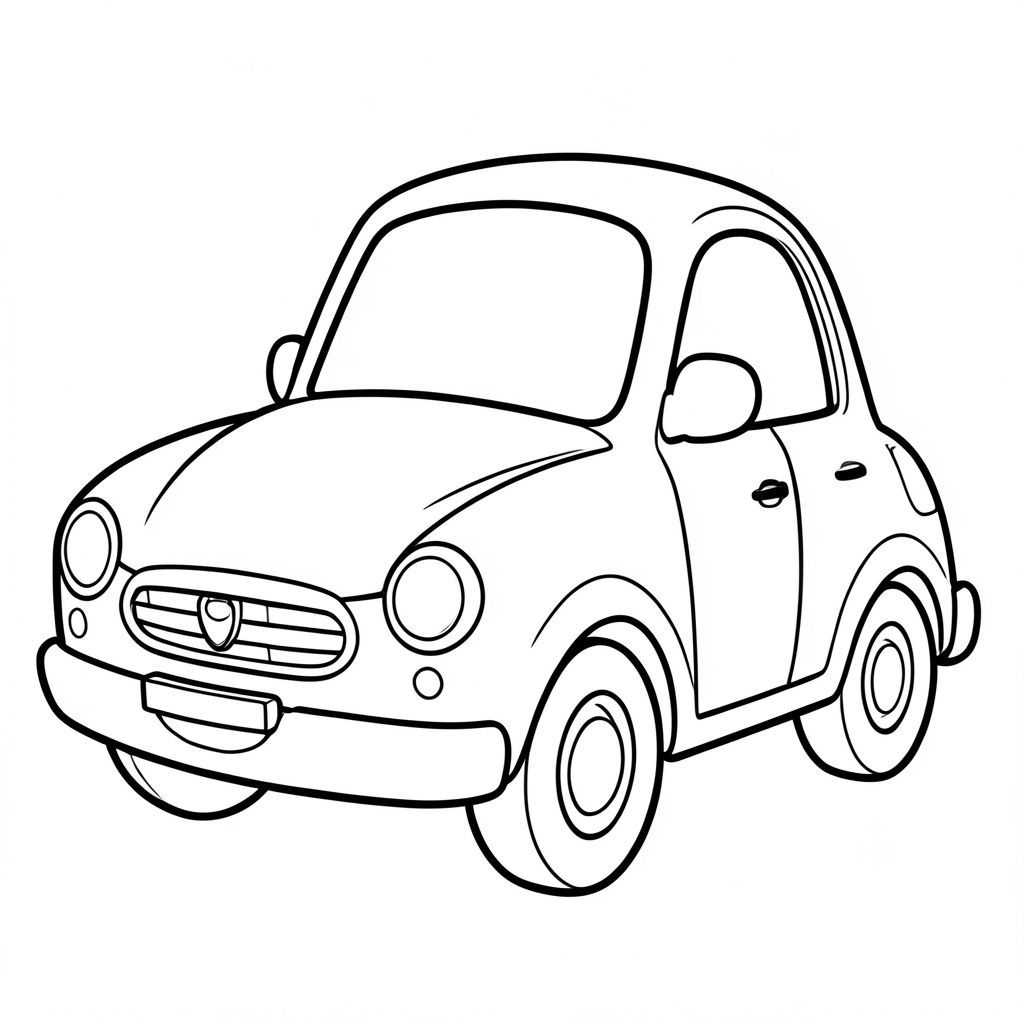 xe hơi.

Một chiếc xe nhỏ, mũm mĩm với nụ cười rạng rỡ, thân thiện. Các đường nét dày, riêng biệt phác thảo thân xe. Chiếc xe có màu sắc vui vẻ., trang màu, nghệ thuật đường nét, nền trắng