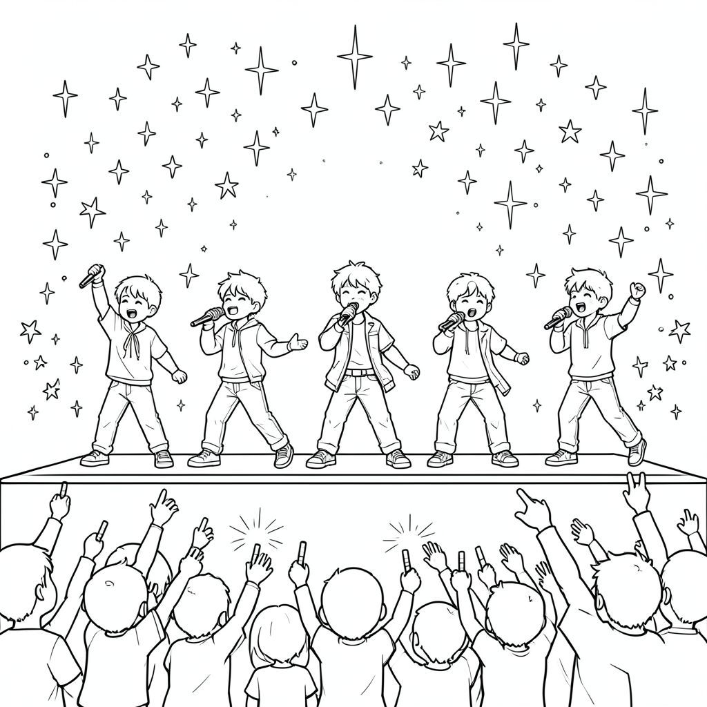 Đặt bảy ca sĩ đến từ BTS trên sân khấu hát và nhảy lấp lánh với rất nhiều ngôi sao và lấp lánh xung quanh họ, và ở phía trước sân khấu đặt những người hâm mộ với lightsticks cũng tỏa sáng