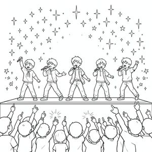 Đặt bảy ca sĩ đến từ BTS trên sân khấu hát và nhảy lấp lánh với rất nhiều ngôi sao và lấp lánh xung quanh họ, và ở phía trước sân khấu đặt những người hâm mộ với lightsticks cũng tỏa sáng