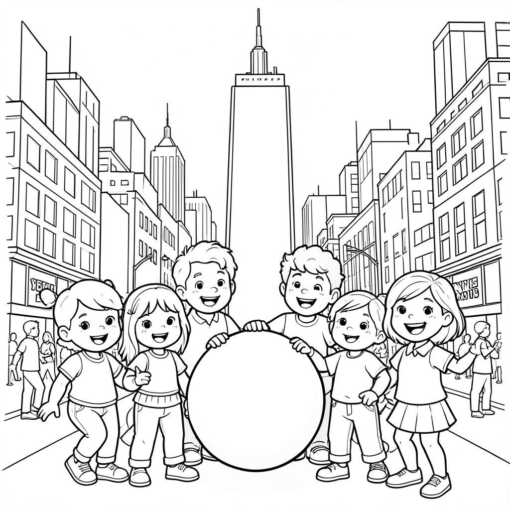 Bảy người bạn hạnh phúc trong quả bóng rơi ở Quảng trường Thời đại vào đêm giao thừa