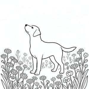 Một đồng cỏ ngập tràn ánh nắng. Một trắng duy nhất đứng ở giữa, đầu hơi nghiêng lên trên, đuôi nhẹ nhàng kéo theo. Một bầu trời mềm mại, mờ mịt trải dài phía sau nó. Đồng cỏ tràn ngập những bông hoa dại nhỏ - hoa cúc và hoa anh túc - trong sắc thái của và. Nền là một làn sóng nhẹ nhàng, mờ nhạt của và, gợi ý một buổi chiều ấm áp. Hình dạng của là trung tâm và đơn giản, nhấn mạnh khuôn mặt trắng tinh khiết, tô màu, nghệ thuật đường nét, nền trắng