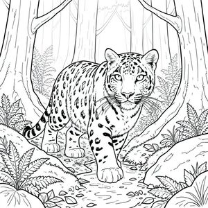 . Động vật: Báo tuyết

Dưới đây là mô tả chi tiết về con vật:

Báo Tuyết được đặt ở góc thấp, hơi nghiêng, nhìn thẳng vào người xem. Bộ lông của nó là một tấm thảm phức tạp của, màu xám mượt như nhung và , gần như , các sọc dịch chuyển một cách tinh tế trong . Bộ lông dày và dày, tạo cảm giác nặng nề và chuyển động rõ ràng. Đầu rộng và mạnh mẽ, với gờ lông mày rõ rệt và mõm hơi dẹt. Đôi mắt của nó to, thông minh và đáng kinh ngạc, băng giá. Chúng được đặt trong hộp sọ, truyền tải cảm giác quan sát yên tĩnh. Mũi nhỏ và hơi móc, miệng là một đường nét tinh tế, gần như không thể nhận thấy. Tai lớn và hình tam giác, đầu có tua rua mượt như nhung. Bàn chân lớn và có đệm, với móng vuốt sắc nhọn, có thể thu vào. Một gợn lông tinh tế, gần như không thể nhận thấy chạy dọc sống lưng của nó. Cơ bắp của nó được xác định một cách tinh tế, gợi ý về sức mạnh và sự nhanh nhẹn đáng kinh ngạc của nó. Ấn tượng tổng thể là một trong những sự tĩnh lặng vương giả và sức mạnh to lớn, hòa quyện hoàn hảo với cảnh quan gồ ghề.

--- Bối cảnh: Một nền rừng cổ thụ rậm rạp. Mặt đất được bao phủ bởi một lớp dày ẩm ướt, rêu và lá rụng, tạo ra một bức tranh khảm kết cấu. Ánh sáng mặt trời lọc yếu qua tán cây phía trên, tạo ra các hoa văn lốm đốm của và trên sàn rừng. Các mảng rêu và dương xỉ chủ yếu ấm áp, và hơi khuếch tán, chiếu sáng. Cây cao và gồ ghề, với vỏ dày, tương phản với rêu nhạt hơn. Một dòng suối nhỏ chảy qua trung tâm của khung cảnh, nước của nó là nước. Dòng suối hầu như không nhìn thấy, bị che khuất một phần bởi một bức màn dày của dương xỉ. Cảm giác tổng thể là một trong những sự tĩnh lặng không bị quấy rầy. Có một vài tảng đá lớn, phủ đầy rêu nằm rải rác khắp cảnh, làm tăng thêm cảm giác tuổi tác và sự vĩnh cửu. Mềm mại và mờ ảo, tạo ra một bầu không khí đẹp như mơ. Bảng màu chủ yếu là màu nâu, xanh lá cây và xanh lam, với các điểm nổi bật tinh tế của và . Hậu cảnh hơi mờ, nhấn mạnh tiền cảnh. Đó là một tầm nhìn rộng, hơi cao, nhìn xuống rừng., tô màu, nghệ thuật đường nét, nền trắng