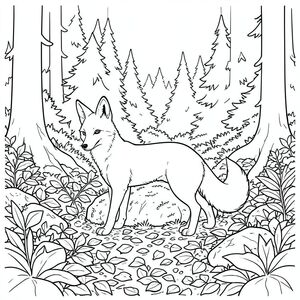 . Động vật: Một con cáo duy nhất, bóng bẩy.  Đây là bản vẽ ban đầu:  ``` _.--""--._ .' `. / O O \ | \ ^^ /  | \   `----'   / `. _______ .' //_____\\ ) `------' || || || ==== ```  --- Nền ngoài trời: Nền là một phần rậm rạp, bóng tối của sàn rừng phương bắc. Đó là buổi chiều muộn, yếu và khuếch tán, tạo cảm giác chiều sâu và màu sắc trầm. Mặt đất được bao phủ bởi một lớp lá rụng dày - chủ yếu là màu son và đất son - tạo ra một bức tranh khảm kết cấu. Một tảng đá nhỏ, phủ đầy rêu hơi lệch tâm, bị che khuất một phần bởi bóng tối. Ấn tượng tổng thể là một không gian yên tĩnh, hơi ẩm ướt. Có những gợi ý về một hàng cây thường xanh ở xa. Nhấn mạnh kết cấu của lá và bề mặt gồ ghề của tảng đá. Bóng dài và được vẽ, tạo cảm giác tĩnh lặng và bí ẩn. Bảng màu chủ yếu là màu nâu, xanh lá cây và xám, với một chút rất tinh tế trong những cái cây ở xa. Trọng tâm là sự tương tác của và, tạo cảm giác như đang đắm chìm trong một không gian tự nhiên, cổ kính. Đó không phải là một cảnh quan chi tiết, mà là một gợi ý về một địa điểm.  --- Giải thích về các lựa chọn: * Cốt lõi của lời nhắc là một con cáo duy nhất, vì vậy hậu cảnh là thứ yếu. * Nền được cố tình nhấn mạnh, nhằm mục đích cảm giác bầu không khí hơn là một hình ảnh chi tiết. Đó là một gợi ý về một sàn rừng, không phải một khu rừng được kết xuất hoàn hảo. * Điểm nhấn hoàn toàn là sự tương phản và kết cấu rõ rệt của nghệ thuật đường nét. * Toàn bộ hình ảnh được hiển thị bằng màu trắng tinh khiết. * Con cáo là một con vật duy nhất, có thể nhận dạng được. * Đuôi được thể hiện bằng một đường đơn giản. * Cáo là loài động vật duy nhất hiện diện. * Con cáo có một cái đuôi. * Con cáo là một cái đầu duy nhất.  Tôi đã ưu tiên tạo ra tâm trạng và bầu không khí thông qua hậu cảnh, để con cáo là yếu tố trung tâm. Tôi cũng đã giữ hình ảnh tương đối đơn giản để tối đa hóa tác động của phong cách và màu trắng., trang màu, nghệ thuật đường nét, nền trắng