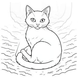 . Ấn tượng tổng thể: Hình ảnh là một bức chân dung được đóng khung chặt chẽ của một con mèo bóng bẩy, - trung tâm và hơi góc cạnh để thu hút ánh nhìn của người xem. Nền là một sàn rừng bị tắt tiếng, hơi mờ, nhấn mạnh con mèo làm tiêu điểm. Cảm giác tổng thể là một trong những quan sát yên tĩnh và tĩnh lặng. Mô tả chi tiết: 1. Bối cảnh: * Nền là một sàn rừng có kết cấu, hơi nhấp nhô. Đó không phải là một khung cảnh tươi tốt; thay vào đó, nó là một tập hợp các mảng nhỏ, không đều của , đất ẩm. Hãy nghĩ về một khu vực rêu phong. * Chủ yếu là các sắc thái của , và tắt tiếng. Có những thay đổi tinh tế về tông màu - hơi ẩm ở một số khu vực và một chút phát triển giống như địa y ở các cạnh dưới. * Mặt đất có kết cấu tinh tế, gần giống như một bề mặt rất gồ ghề, nhiều lớp. Nhỏ, gần như không thể nhận thấy, có những vết sưng và gờ. * Một độ mờ rất nhẹ, mềm mại được áp dụng cho hậu cảnh để tạo cảm giác về chiều sâu và khoảng cách. Nó không phải là một độ mờ mạnh, chỉ đủ để gợi ý một môi trường tự nhiên, hơi mờ. 2. Con mèo: * Đầu của mèo được đặt cao hơn một chút so với tâm của , nhìn thẳng vào người xem. Đầu thuôn dài và hơi hình tam giác, với một đường cong tinh tế đến đường viền hàm. Đôi mắt to và tròn, với một cái nhìn thông minh. Chúng là một, gần như -. * Cơ thể của con mèo dài và mảnh mai, thuôn nhọn đến một điểm. Đó là một , mượt như nhung . Bộ lông không hoàn toàn mịn; có những khu vực tinh tế, hơi nhô lên, nơi bộ lông dày hơn, tạo cảm giác chiều sâu. * Đuôi dài và dày, uốn cong duyên dáng xuống dưới. Đó là một sọc , gần như , sọc. Đầu đuôi hơi tròn, với một đường cong tinh tế, nhẹ nhàng. Có bóng râm rất mờ, gần như không nhìn thấy, dọc theo gốc đuôi. * Con mèo hơi cuộn tròn, lưng một phần về phía người xem. Nó ở trong một tư thế thoải mái, gần như uể oải, truyền tải cảm giác tự tin yên tĩnh. Nó không được tạo dáng cứng nhắc; nó có chất lượng tự nhiên, hơi linh hoạt. * Nguồn đến từ phía trên một chút và hơi sang bên trái của con mèo, tạo ra một nét tinh tế ở phía bên trái khuôn mặt của nó. 3. Chi tiết và bầu không khí cụ thể: * Hoàn toàn không đổ bóng. Toàn bộ hình ảnh nên được hiển thị bằng màu trắng tinh khiết. * Không có màu nào được sử dụng. * Khuôn mặt và cơ thể của mèo hoàn toàn được xác định, không có thêm chi, bàn chân hoặc đặc điểm. * Các đặc điểm của mèo hoàn toàn đối xứng và tự nhiên. 4. Tông màu tổng thể: Hình ảnh phải gợi lên cảm giác tĩnh lặng, bí ẩn và một chút u sầu. Đó là chân dung của một con mèo đơn độc, nhấn mạnh sự hiện diện của nó và vẻ đẹp tinh tế trong hình dạng của nó.  ---  Tôi đã tập trung vào việc tạo ra một cảnh nổi bật về mặt hình ảnh và tối giản, chỉ dựa vào sự tương phản rõ rệt của màu trắng để tạo ra một hình ảnh mạnh mẽ và chiêm nghiệm. Tôi tin rằng mô tả này cung cấp một nền tảng vững chắc cho một màu sắc thực sự hiệu quả và hấp dẫn về mặt hình ảnh.  Bạn có muốn tôi tinh chỉnh bất kỳ khía cạnh nào của mô tả này, có thể tập trung vào một hiệu ứng cụ thể hoặc thêm một chi tiết tinh tế vào nền không?, trang màu, nghệ thuật đường nét, nền trắng