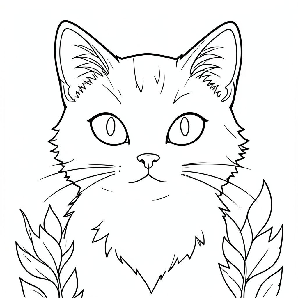 tạo ra một diện mạo đồng nhất.  * Khoảng trắng trong các hoa văn phức tạp cũng quan trọng như bản thân các đường thẳng. Nó tạo cảm giác nhẹ nhàng và thoáng mát, ngăn không cho cảm giác quá dày đặc hoặc choáng ngợp. Khoảng trắng trong mắt mèo đặc biệt quan trọng, vì nó tạo ra tiêu điểm và tăng thêm sự tỉnh táo của mèo.

Màu sắc này nhằm mục đích trở thành một trải nghiệm đầy thử thách và bổ ích cho người tô màu, mang đến vô số chi tiết để khám phá trong khi vẫn duy trì tính thẩm mỹ sạch sẽ, thanh lịch., trang màu, nghệ thuật đường nét, nền trắng