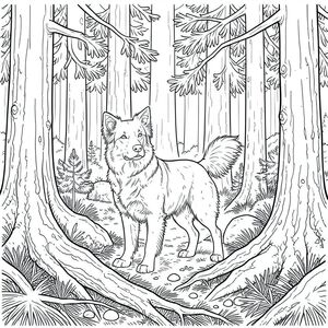 . Hãy tập trung vào một môi trường thực tế, chi tiết và một duy nhất, được kết xuất hoàn hảo. Môi trường: Rừng thông rậm rạp - Chiều muộn Hình minh họa mô tả một rừng thông rậm rạp đáng kể, tắm vào cuối buổi chiều. Cây chủ yếu là cây thông trắng phương Đông trưởng thành, kim của chúng a, phong phú. Mặt đất là một tấm thảm phức tạp của lá thông, cành rụng, rễ lộ ra và những mảng rêu. Mật độ là; nó gần như ngột ngạt.  * Một lớp lá thông dày, được kết hợp với các đường xếp chồng lên nhau, tạo ra một lớp nền có kết cấu. Một rễ cây thông lớn gồ ghề, lộ ra, dày như thân người đàn ông, uốn lượn trên tiền cảnh, bị che khuất một phần bởi kim. Những viên sỏi nhỏ, không đều nằm rải rác giữa các cây kim.  * Thân cây thông mọc lên đáng kể, khác nhau về chiều cao và độ dày. Một số hoàn toàn thẳng, một số khác nghiêng ở những góc khó xử, cho thấy tuổi tác và sức gió. Vỏ cây cực kỳ chi tiết - có rãnh, có kết cấu, với các vảy và đường gờ riêng lẻ được vẽ tỉ mỉ. Có một số cây thông nhỏ hơn xen kẽ, thân của chúng mỏng hơn và mỏng manh hơn. Một khối đá nhỏ, phủ đầy rêu, gần như hình cầu, nằm ẩn một phần giữa các rễ.   chỉ ngụ ý* thông qua các biến thể về mật độ dòng. Ấn tượng tổng thể là một trong những khu rừng cổ xưa mênh mông. Chủ đề: - Border Collie là một Border Collie, cao khoảng 18 inch, được đặt vuông vắn ở trung tâm của hình minh họa. Tư thế của nó cảnh giác và chú ý, đầu hơi nghiêng như thể đang quan sát thứ gì đó ở đằng xa.  * Đầu được vẽ bằng những đường nét chính xác, tự tin. Đôi mắt hình quả hạnh, với đồng tử hơi phản chiếu. Tai dựng đứng và nhọn, chi tiết tỉ mỉ với từng sợi tóc. Mõm hơi dài, mũi rõ ràng và các nếp nhăn tinh tế. Biểu cảm tổng thể là thông minh và tập trung.  * Cơ thể gầy và cơ bắp, phản ánh di sản làm việc của giống chó này. Các đường nét sạch sẽ và trôi chảy, truyền tải chuyển động và sự nhanh nhẹn. Đôi chân dài và mạnh mẽ, với hệ cơ bắp chi tiết.  * Đuôi được mang cao và hơi cong, một đặc điểm cổ điển của Border Collie. Nó được vẽ bằng một đường thẳng, gợi ý một sự vẫy vẫy tinh tế. Chi tiết hình minh họa: Toàn bộ hình minh họa được hiển thị bằng . Có , và được áp dụng ngoài chính các dòng. Các khu vực màu trắng là nền - chính khu rừng. Các đường nét dày và đậm, tạo ra tác động thị giác mạnh mẽ. Độ chi tiết cực kỳ cao, với các kim, cành và sợi cơ riêng lẻ được kết xuất tỉ mỉ. được xác định rõ ràng, không bị mờ hoặc mềm các nếp nhăn. Hiệu ứng tổng thể là một hình minh họa rất chân thực và chi tiết, phù hợp để tô màu. Lưu ý cuối cùng: Mô tả này tập trung hoàn toàn vào các yếu tố hình ảnh. Mục tiêu là một hình ảnh duy nhất, có tác động của Border Collie trong một môi trường rừng thực tế, rất chi tiết, được tạo ra chỉ thông qua nghệ thuật đường nét màu trắng. Điểm nhấn là độ chính xác, chi tiết và cảm giác chân thực mạnh mẽ., tô màu, nghệ thuật đường nét, nền trắng