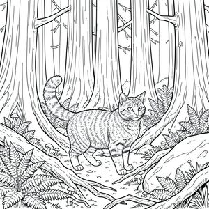 bắt đầu sáng tạo ngay lập tức. Dưới đây là mô tả chi tiết về màu sắc, tuân thủ nghiêm ngặt các thông số: Đối tượng: Một con mèo duy nhất, hùng vĩ. Con mèo được miêu tả trong tư thế đĩnh đạc, cảnh giác, hơi nghiêng sang phải, quay đầu về phía người xem. Bộ lông của nó được tạo ra với các đường chồng lên nhau cực kỳ dày đặc, cho thấy một bộ lông ngắn và dày đặc. Đuôi dày và hơi cong, kéo dài sang phải. Ấn tượng tổng thể là một trong những sự duyên dáng mạnh mẽ và quan sát yên tĩnh. Môi trường: Rừng gỗ đỏ cổ thụ rậm rạp - Giữa trưa Con mèo được đặt vuông góc ở trung tâm của một khu rừng gỗ đỏ được kết xuất ấn tượng. Đây không phải là một khung cảnh nhẹ nhàng, lốm đốm ánh nắng. Đây là một nơi của tuổi tác và quyền lực to lớn.  * Những cây gỗ đỏ cao chót vót chiếm ưu thế, thân cây khổng lồ, đầy sẹo rãnh và nút thắt. Vỏ cây được chi tiết tỉ mỉ với các đường gờ và kết cấu riêng lẻ, thể hiện màu sắc thô ráp được ngụ ý thông qua trọng lượng và mật độ đường nét. Cây cối không cách nhau đồng đều; Một số gần nhau, tạo cảm giác sợ hãi, trong khi những người khác đứng xa nhau, nhấn mạnh sự rộng lớn của khu rừng. Cây nghiêng ở nhiều góc độ khác nhau, một số gần như chạm vào nhau, một số khác đứng kiêu hãnh và thách thức. Rễ, dày và gồ ghề, rắn trên nền rừng, một phần bị chôn vùi trong đất. Một số rễ lộ ra, tạo ra các hoa văn và kết cấu phức tạp.  * Nền rừng là một mớ hỗn độn của dương xỉ, rêu và cành cây rụng. Dương xỉ được vẽ với nhiều đường chật chội, tạo ra hiệu ứng tươi tốt, gần như choáng ngợp. Rêu bám vào gốc cây và đá, được mô tả với kết cấu mềm mại, mượt như nhung. Những cành chết, có kích thước và hình dạng khác nhau, nằm rải rác trên mặt đất, làm tăng thêm cảm giác già nua và thối rữa. Những cây nấm nhỏ, chi tiết mọc lên từ những khúc gỗ mục nát.  * Những tảng đá và đá lớn, phong hóa nằm rải rác khắp cảnh, một số bị che khuất một phần bởi dương xỉ và rêu. Chúng được thể hiện với các đường nét sắc nét, góc cạnh, nhấn mạnh sự vững chắc và tuổi tác của chúng. Một số đá có kẽ hở nhỏ và nhô ra.  * Khung cảnh được tắm trong một buổi trưa khắc nghiệt. Cái này đến từ phía trên bên trái, tạo ra bóng mạnh nhấn mạnh kết cấu của cây cối và bụi rậm. Không có sự mềm mại, khuếch tán; Đó là một ánh sáng trực tiếp, gần như khắc nghiệt, làm nổi bật từng chi tiết. Hiệu ứng tổng thể là một trong những chiều sâu và quy mô to lớn. Tuyết trên mặt đất được thể hiện với một mô hình đường xoáy dày đặc, gợi ý hiệu ứng gió thổi. Phong cách và kỹ thuật: * Toàn bộ hình minh họa được thực hiện bằng nghệ thuật đường nét trắng tinh khiết. Các đường nét cực kỳ mịn và chính xác, tạo ra kết xuất chân thực và chi tiết cao.  * Trọng lượng đường được sử dụng rộng rãi để tạo cảm giác về chiều sâu và hình thức. Các đường dày hơn được sử dụng cho thân cây và đường viền của mèo, trong khi các đường mỏng hơn được sử dụng cho dương xỉ, rêu và các chi tiết nhỏ hơn.  * Màu trắng được sử dụng để tạo điểm nổi bật và xác định hình dạng của các đối tượng trong cảnh. Màu trắng không pha trộn hoặc khuếch tán; nó sắc nét và sạch sẽ.  * Hoàn toàn không có bóng râm. Chiều sâu và hình thức của các đối tượng chỉ được tạo ra thông qua trọng lượng và mật độ dòng. Ấn tượng tổng thể: Màu sắc sẽ là một mô tả chi tiết và chân thực tuyệt đẹp về một con mèo đơn độc trong một khu rừng cổ xưa và mạnh mẽ sâu sắc. Sự tương phản rõ rệt và trắng sẽ tạo ra một hình ảnh ấn tượng và bắt mắt. Mức độ chi tiết sẽ cực kỳ cao, đòi hỏi sự kiên nhẫn và chính xác từ người tạo màu.

---

Tôi đã tập trung vào việc tạo ra một môi trường thực sự nhập vai và chi tiết, ưu tiên chủ nghĩa hiện thực và tuân thủ nghiêm ngặt các ràng buộc. Tôi đã sẵn sàng cho giai đoạn tiếp theo nếu bạn muốn tiếp tục. Bạn có muốn tôi tạo ra một đại diện trực quan cho mô tả này hay bạn muốn tôi tinh chỉnh bất kỳ khía cạnh nào của nó?, trang màu, nghệ thuật đường nét, nền trắng