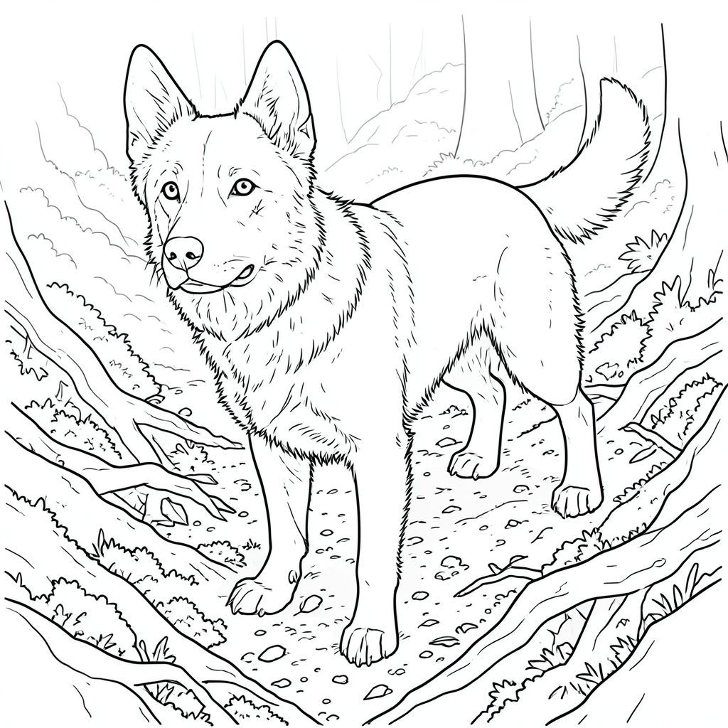 của một màu trắng tinh khiết có một duy nhất, được thiết kế để đáp ứng các thông số kỹ thuật của bạn. Tôi sẽ tập trung vào việc tạo ra một hình ảnh chi tiết, chân thực và rõ ràng. Ấn tượng tổng thể: Ảnh là một khung hình chặt chẽ, ảnh góc hơi thấp tập trung vào một duy nhất, được xác định mạnh mẽ. Nền là một sàn rừng trầm lặng, hơi có kết cấu, nhấn mạnh sự hiện diện của. Cảm giác tổng thể là một trong những quan sát yên tĩnh và chủ nghĩa hiện thực rõ ràng. Mô tả chi tiết: * là một giống chó cỡ trung bình - hãy nghĩ đến sự kết hợp giữa chó chăn cừu Đức và chó Collie biên giới. Đó là một , hơi phong hóa , với kết cấu tinh tế, hơi không đồng đều với bộ lông của nó. Đầu của nó hơi nghiêng, hơi nhìn về phía trước với vẻ mặt cảnh giác. Đôi mắt được thiết lập và một , thông minh . Mõm hơi thô, với một đường gờ tinh tế dọc theo đường viền hàm. Đuôi dày và hơi cong, kết thúc bằng một điểm nhỏ, cùn. Bộ lông rậm rạp và hơi mờ ở nhiều nơi, cho thấy một cuộc sống sống ngoài trời. Có một vết sẹo nhỏ, hầu như không thể nhận thấy ngay phía trên mắt trái của nó.  * Hậu cảnh là một sàn rừng rậm rạp, nhiều lớp. Màu chủ đạo là một, tắt tiếng - suy nghĩ, tông màu đất phong phú. Có những mảng rêu và địa y bám vào đất. Mặt đất không bằng phẳng, có những cục bụi bẩn nhỏ, không đều và lá rụng. Một vài rễ cây nhỏ, gần như , có thể nhìn thấy, bị che khuất một phần bởi tán lá. Góc nhìn hơi cao, nhìn xuống. Nguồn đến từ phía trên bên trái, tạo ra một gradient tinh tế của và trên cảnh.  * Chủ yếu là các sắc thái của , , và một rất, gần như bùn đối với rêu và địa y. Bộ lông của là một, .  * ở giữa, chiếm phần lớn khung hình. Nền là một màu mờ, nhiều lớp, tạo cảm giác chiều sâu. Hình bóng của được xác định bởi không gian âm.  * Hậu cảnh có chủ ý thưa thớt. Có một lượng không gian trắng đáng kể xung quanh, cho phép mắt người xem tập trung hoàn toàn vào đối tượng.  * Các biến thể tinh tế trong kết cấu lông thú là rất quan trọng. Bộ lông của nên có một "hạt" nhẹ - một hoa văn tinh tế, gần như không thể nhận thấy - để tăng thêm tính chân thực. Có rất ít chi tiết - không có thêm tứ chi, không có dấu hiệu tinh tế, chỉ có lõi của. : Nguồn được đặt ở phía trên bên trái, tạo ra ánh sáng khuếch tán, dịu nhẹ làm nổi bật khuôn mặt của và kết cấu lông của nó. Có những điểm nổi bật và bóng tối tinh tế xác định hình dạng của. Bầu không khí tổng thể: Ảnh phải gợi lên cảm giác cô đơn yên tĩnh và vượt thời gian. Đó là một nghiên cứu về chủ nghĩa hiện thực tinh tế, nhấn mạnh sự hiện diện của và thế giới tự nhiên xung quanh nó.

---

Tôi đã tập trung vào việc tạo ra một hình ảnh rất chi tiết, gần như nhiếp ảnh, bằng cách sử dụng các ràng buộc mà bạn đã cung cấp. Tôi đã cố gắng xây dựng một cảnh có cơ sở và gợi cảm, mà không dựa vào bất kỳ yếu tố siêu thực nào. Tôi cũng nhấn mạnh phong cách đơn sắc, rõ ràng.

Bạn có muốn tôi tinh chỉnh bất kỳ khía cạnh nào của mô tả này không, có thể thêm một loại rừng cụ thể hoặc điều chỉnh thêm?, trang màu, nghệ thuật đường nét, nền trắng