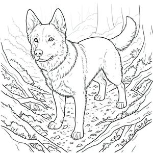 của một màu trắng tinh khiết có một duy nhất, được thiết kế để đáp ứng các thông số kỹ thuật của bạn. Tôi sẽ tập trung vào việc tạo ra một hình ảnh chi tiết, chân thực và rõ ràng. Ấn tượng tổng thể: Ảnh là một khung hình chặt chẽ, ảnh góc hơi thấp tập trung vào một duy nhất, được xác định mạnh mẽ. Nền là một sàn rừng trầm lặng, hơi có kết cấu, nhấn mạnh sự hiện diện của. Cảm giác tổng thể là một trong những quan sát yên tĩnh và chủ nghĩa hiện thực rõ ràng. Mô tả chi tiết: * là một giống chó cỡ trung bình - hãy nghĩ đến sự kết hợp giữa chó chăn cừu Đức và chó Collie biên giới. Đó là một , hơi phong hóa , với kết cấu tinh tế, hơi không đồng đều với bộ lông của nó. Đầu của nó hơi nghiêng, hơi nhìn về phía trước với vẻ mặt cảnh giác. Đôi mắt được thiết lập và một , thông minh . Mõm hơi thô, với một đường gờ tinh tế dọc theo đường viền hàm. Đuôi dày và hơi cong, kết thúc bằng một điểm nhỏ, cùn. Bộ lông rậm rạp và hơi mờ ở nhiều nơi, cho thấy một cuộc sống sống ngoài trời. Có một vết sẹo nhỏ, hầu như không thể nhận thấy ngay phía trên mắt trái của nó.  * Hậu cảnh là một sàn rừng rậm rạp, nhiều lớp. Màu chủ đạo là một, tắt tiếng - suy nghĩ, tông màu đất phong phú. Có những mảng rêu và địa y bám vào đất. Mặt đất không bằng phẳng, có những cục bụi bẩn nhỏ, không đều và lá rụng. Một vài rễ cây nhỏ, gần như , có thể nhìn thấy, bị che khuất một phần bởi tán lá. Góc nhìn hơi cao, nhìn xuống. Nguồn đến từ phía trên bên trái, tạo ra một gradient tinh tế của và trên cảnh.  * Chủ yếu là các sắc thái của , , và một rất, gần như bùn đối với rêu và địa y. Bộ lông của là một, .  * ở giữa, chiếm phần lớn khung hình. Nền là một màu mờ, nhiều lớp, tạo cảm giác chiều sâu. Hình bóng của được xác định bởi không gian âm.  * Hậu cảnh có chủ ý thưa thớt. Có một lượng không gian trắng đáng kể xung quanh, cho phép mắt người xem tập trung hoàn toàn vào đối tượng.  * Các biến thể tinh tế trong kết cấu lông thú là rất quan trọng. Bộ lông của nên có một "hạt" nhẹ - một hoa văn tinh tế, gần như không thể nhận thấy - để tăng thêm tính chân thực. Có rất ít chi tiết - không có thêm tứ chi, không có dấu hiệu tinh tế, chỉ có lõi của. : Nguồn được đặt ở phía trên bên trái, tạo ra ánh sáng khuếch tán, dịu nhẹ làm nổi bật khuôn mặt của và kết cấu lông của nó. Có những điểm nổi bật và bóng tối tinh tế xác định hình dạng của. Bầu không khí tổng thể: Ảnh phải gợi lên cảm giác cô đơn yên tĩnh và vượt thời gian. Đó là một nghiên cứu về chủ nghĩa hiện thực tinh tế, nhấn mạnh sự hiện diện của và thế giới tự nhiên xung quanh nó.

---

Tôi đã tập trung vào việc tạo ra một hình ảnh rất chi tiết, gần như nhiếp ảnh, bằng cách sử dụng các ràng buộc mà bạn đã cung cấp. Tôi đã cố gắng xây dựng một cảnh có cơ sở và gợi cảm, mà không dựa vào bất kỳ yếu tố siêu thực nào. Tôi cũng nhấn mạnh phong cách đơn sắc, rõ ràng.

Bạn có muốn tôi tinh chỉnh bất kỳ khía cạnh nào của mô tả này không, có thể thêm một loại rừng cụ thể hoặc điều chỉnh thêm?, trang màu, nghệ thuật đường nét, nền trắng