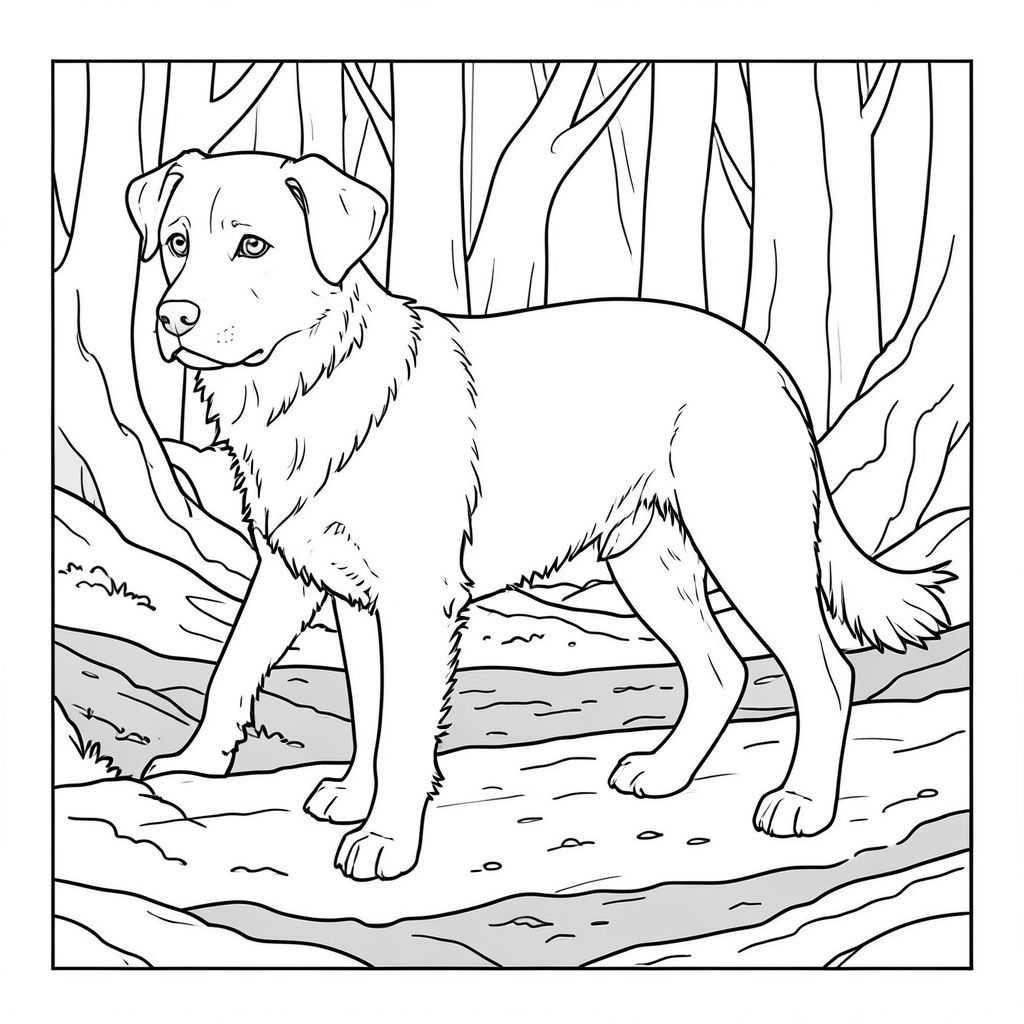 Dưới đây là mô tả chi tiết về màu trắng tinh khiết có một duy nhất, được thiết kế để đáp ứng thông số kỹ thuật của bạn. Tôi sẽ tập trung vào việc tạo ra cảm giác có chiều sâu và chi tiết trong khi tuân thủ các ràng buộc của bạn.  : "Lone Silhouette" Bố cục tổng thể: Đây là một định dạng hình chữ nhật lớn. là trọng tâm, được đặt hơi lệch tâm, tạo cảm giác năng động tinh tế. Nền là một sàn rừng nhiều lớp, có kết cấu, gợi ý một cách tinh tế về một khu vực ẩm ướt. : * Đầu của có hình bầu dục hơi dài, với biểu cảm nhẹ nhàng, gần như u sầu. Đôi mắt của nó to và tập trung, dường như chứa đựng một nỗi buồn lặng lẽ. Mõm là một , hơi nhăn nheo . Tai nhỏ, tròn và hơi nghiêng lên trên, cho thấy sự tỉnh táo. Có một sự tinh tế, gần như không thể nhận thấy, được đúc bởi họng súng, làm tăng thêm tính hiện thực.  * Cơ thể của là một hình chữ nhật dài, hơi gù, gợi ý một độ dốc thoai thoải. Bộ lông là một bộ lông rậm rạp, lông ngắn, chủ yếu là một bộ lông câm, với một chút tinh tế - xung quanh vai và bụng. Kết cấu lông được thể hiện tỉ mỉ - các sợi riêng lẻ có thể nhìn thấy, tạo cảm giác có chiều sâu. Có những đường nét tinh tế, hơi bất thường cho thấy một kết cấu nhẹ cho bộ lông.  * Đuôi dài và hơi cong, kéo dài gần đến gốc cơ thể chó. Đó là một , gần như , với một cạnh tinh tế, hơi sờn. Đuôi được đặt hơi lệch sang trái trọng tâm của chó, tạo sự cân bằng tinh tế. Có những đường rất mờ, gần như không nhìn thấy, chạy dọc theo chiều dài của đuôi, bắt chước các sợi lông riêng lẻ. Nền – Sàn rừng nhiều lớp: * Nền là một mô hình phức tạp, nhiều lớp, gần như tông màu lầy lội. Nó không phải là một màu sắc, mà là một loạt các đường kết nối với nhau và các khu vực có bóng tối khác nhau.  * Một dải mặt đất rất , gần như nằm ngang bao phủ nửa dưới của . Điều này có kết cấu hơi để bắt chước đất.  * Một lớp dày đặc hơn của màu nâu sẫm và xám hơn, tạo cảm giác chiều sâu và . Các mảng nhỏ, không đều của các hoa văn giống như rêu sẫm màu hơn được kết hợp một cách tinh tế.  * Tông màu nhạt hơn, trầm hơn của và, đại diện cho lớp trên của lá và đất ẩm. Các biến thể nhỏ, gần như không thể nhận thấy, trong âm sắc được sử dụng để gợi ý một làn gió nhẹ.  * Rất mờ, gần như vô hình, các đường được sử dụng để gợi ý kết cấu của sàn rừng - các rặng núi nhỏ và chỗ trũng. Những dòng này không được xác định, mà là ngụ ý. Bảng màu: Chủ yếu là các sắc thái của , và nâu trầm. Sử dụng màu trắng rất tối thiểu - chủ yếu cho bên trong mắt chó và các điểm nổi bật tinh tế trên lông. Không gian âm: Cố ý không có bất kỳ yếu tố nào khác. Trọng tâm hoàn toàn là. Ghi chú phong cách: Điểm nhấn là tạo cảm giác tĩnh lặng và chân thực thông qua chi tiết tỉ mỉ và bảng màu hạn chế. Các đường nét không đậm hoặc biểu cảm; chúng chính xác và tinh tế. Hiệu ứng tổng thể là một hình ảnh chiêm nghiệm sâu sắc.

--- Để giúp tôi tinh chỉnh thêm điều này, bạn có thể cho tôi biết: * Có loại môi trường rừng cụ thể nào bạn thích không?
* Có tâm trạng cụ thể nào mà bạn đang nhắm đến không?, trang màu, nghệ thuật đường nét, nền trắng