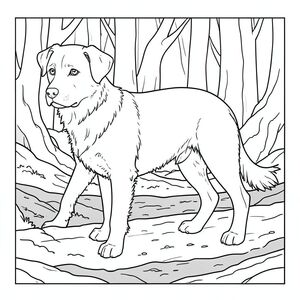 Dưới đây là mô tả chi tiết về màu trắng tinh khiết có một duy nhất, được thiết kế để đáp ứng thông số kỹ thuật của bạn. Tôi sẽ tập trung vào việc tạo ra cảm giác có chiều sâu và chi tiết trong khi tuân thủ các ràng buộc của bạn.  : "Lone Silhouette" Bố cục tổng thể: Đây là một định dạng hình chữ nhật lớn. là trọng tâm, được đặt hơi lệch tâm, tạo cảm giác năng động tinh tế. Nền là một sàn rừng nhiều lớp, có kết cấu, gợi ý một cách tinh tế về một khu vực ẩm ướt. : * Đầu của có hình bầu dục hơi dài, với biểu cảm nhẹ nhàng, gần như u sầu. Đôi mắt của nó to và tập trung, dường như chứa đựng một nỗi buồn lặng lẽ. Mõm là một , hơi nhăn nheo . Tai nhỏ, tròn và hơi nghiêng lên trên, cho thấy sự tỉnh táo. Có một sự tinh tế, gần như không thể nhận thấy, được đúc bởi họng súng, làm tăng thêm tính hiện thực.  * Cơ thể của là một hình chữ nhật dài, hơi gù, gợi ý một độ dốc thoai thoải. Bộ lông là một bộ lông rậm rạp, lông ngắn, chủ yếu là một bộ lông câm, với một chút tinh tế - xung quanh vai và bụng. Kết cấu lông được thể hiện tỉ mỉ - các sợi riêng lẻ có thể nhìn thấy, tạo cảm giác có chiều sâu. Có những đường nét tinh tế, hơi bất thường cho thấy một kết cấu nhẹ cho bộ lông.  * Đuôi dài và hơi cong, kéo dài gần đến gốc cơ thể chó. Đó là một , gần như , với một cạnh tinh tế, hơi sờn. Đuôi được đặt hơi lệch sang trái trọng tâm của chó, tạo sự cân bằng tinh tế. Có những đường rất mờ, gần như không nhìn thấy, chạy dọc theo chiều dài của đuôi, bắt chước các sợi lông riêng lẻ. Nền – Sàn rừng nhiều lớp: * Nền là một mô hình phức tạp, nhiều lớp, gần như tông màu lầy lội. Nó không phải là một màu sắc, mà là một loạt các đường kết nối với nhau và các khu vực có bóng tối khác nhau.  * Một dải mặt đất rất , gần như nằm ngang bao phủ nửa dưới của . Điều này có kết cấu hơi để bắt chước đất.  * Một lớp dày đặc hơn của màu nâu sẫm và xám hơn, tạo cảm giác chiều sâu và . Các mảng nhỏ, không đều của các hoa văn giống như rêu sẫm màu hơn được kết hợp một cách tinh tế.  * Tông màu nhạt hơn, trầm hơn của và, đại diện cho lớp trên của lá và đất ẩm. Các biến thể nhỏ, gần như không thể nhận thấy, trong âm sắc được sử dụng để gợi ý một làn gió nhẹ.  * Rất mờ, gần như vô hình, các đường được sử dụng để gợi ý kết cấu của sàn rừng - các rặng núi nhỏ và chỗ trũng. Những dòng này không được xác định, mà là ngụ ý. Bảng màu: Chủ yếu là các sắc thái của , và nâu trầm. Sử dụng màu trắng rất tối thiểu - chủ yếu cho bên trong mắt chó và các điểm nổi bật tinh tế trên lông. Không gian âm: Cố ý không có bất kỳ yếu tố nào khác. Trọng tâm hoàn toàn là. Ghi chú phong cách: Điểm nhấn là tạo cảm giác tĩnh lặng và chân thực thông qua chi tiết tỉ mỉ và bảng màu hạn chế. Các đường nét không đậm hoặc biểu cảm; chúng chính xác và tinh tế. Hiệu ứng tổng thể là một hình ảnh chiêm nghiệm sâu sắc.

--- Để giúp tôi tinh chỉnh thêm điều này, bạn có thể cho tôi biết: * Có loại môi trường rừng cụ thể nào bạn thích không?
* Có tâm trạng cụ thể nào mà bạn đang nhắm đến không?, trang màu, nghệ thuật đường nét, nền trắng