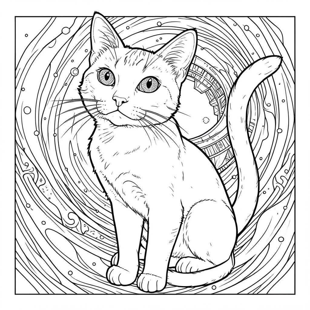 màu trắng tinh khiết có hình một con mèo, chi tiết và căn giữa tỉ mỉ, được thiết kế để trở thành một kiệt tác của Zentangle. Tôi đã tập trung vào việc tạo ra cảm giác chiều sâu và trọng lượng thị giác, ưu tiên hình dạng của con mèo và hậu cảnh phức tạp.  : "The Obsidian Gaze" Ấn tượng tổng thể: Được chi phối bởi một con mèo duy nhất, tập trung cao độ, được thể hiện theo phong cách Zentangle chi tiết ngoạn mục. Hậu cảnh là một tinh vân rộng lớn, xoáy màu đen và tím, gợi ý một cách tinh tế về một cấu trúc khổng lồ ở xa. Con mèo là tâm điểm, ánh mắt của nó nhìn thẳng vào người xem, tạo cảm giác yên tĩnh. Hiệu ứng tổng thể là một trong những sự tĩnh lặng sâu sắc và bí ẩn cổ xưa. Con mèo : * Con mèo ở giữa, hơi nghiêng sang trái, đầu hơi hướng lên trên, như thể đang quan sát một thứ gì đó không nhìn thấy. Cơ thể của nó thuôn dài, gần như ngoằn ngoèo, với một đường cong tinh tế đến cột sống.  * Con mèo là một giống mèo bóng bẩy, cơ bắp - có thể là Bobtail Nhật Bản hoặc lông ngắn trong nước - nhưng cực kỳ chi tiết. Bộ lông của nó là một , mượt như nhung, với các biến thể tinh tế trong tông màu để gợi ý chiều sâu. Bộ lông được kết xuất tỉ mỉ, thể hiện các sợi riêng lẻ và kết cấu của bộ lông.  * Đầu là bộ phận phức tạp nhất. Nó hơi dài, với biểu cảm cao, thông minh. Đôi mắt to, hình quả hạnh và có màu sắc chói tai. Chúng không chỉ đơn giản là ; Có những hoa văn xoáy tinh tế trong mống mắt, gợi ý một chiều sâu của cảm xúc. Mũi được thể hiện một cách tinh tế, với một đường cong nhẹ hướng lên và một chút màu sắc. Bộ râu dài, tinh tế và được vẽ riêng lẻ, làm tăng thêm vẻ vương giả của mèo.  * Đôi mắt là chìa khóa cho sức mạnh của Zentangle. Chúng không chỉ đơn giản là ; Chúng chứa đầy một mô hình mê hoặc, gần như thôi miên, của các đường nhỏ, chồng lên nhau tạo ra cảm giác chiều sâu và chuyển động. Các đường thẳng không hoàn toàn thẳng mà uốn cong và chồng lên nhau một cách tinh tế, tạo cảm giác như một cái nhìn sống động, thở.  * Đuôi dài và dày, thuôn nhọn đến một điểm. Đó là một màu gần giống như obsidian, với bóng mờ tinh tế để tạo cho nó một vẻ ngoài ba chiều. Đó không phải là một đường cong đơn giản; Đó là một mạng lưới phức tạp của các đường đan xen tạo ra cảm giác chuyển động và uyển chuyển. Một vài đường nhỏ, chồng lên nhau gợi ý một lọn tóc tinh tế ở ngọn.  * Cơ thể thon dài và hơi cong tạo cảm giác duyên dáng và quyền lực. Hệ cơ bắp được xác định một cách tinh tế, với các đường nét gợi ý các đường nét của cơ thể. Có những đường rất mờ, chồng lên nhau để gợi ý những đường cong tinh tế của cột sống. Bối cảnh - Tinh vân: * Chủ yếu, màu đen và tím mượt như nhung. Gợi ý về một , băng giá được đưa vào nền, tạo cảm giác rộng lớn và khoảng cách.  * Nền không phải là bề mặt; Đó là một tinh vân xoáy, có kết cấu. Các đường không đồng nhất; Chúng hơi bất thường, tạo cảm giác chuyển động và hỗn loạn. Các chấm trắng nhỏ, chồng lên nhau nằm rải rác khắp nơi, làm tăng thêm chiều sâu và sự thú vị về mặt thị giác.  * Mật độ của các dòng là rất quan trọng. Có những khu vực cực kỳ dày đặc, chi tiết phức tạp, trong khi những khu vực khác thưa thớt hơn, tạo cảm giác có chiều sâu và nhiều lớp.  * Tinh vân không phải là một quả cầu hoàn hảo; đó là một tập hợp các hình dạng xoáy, kết nối với nhau. Có những đường cong và tam giác thuôn dài, tinh tế cho thấy sự hình thành của một cấu trúc vũ trụ. Ấn tượng tổng thể là một không gian rộng lớn, cổ kính. Không gian âm: Không gian âm có chủ ý lớn, cho phép con mèo là yếu tố chủ đạo. Nó không trống rỗng; nó chứa đầy những tiếng vang tinh tế của các dòng, tạo ra cảm giác chiêm nghiệm yên tĩnh. Giai điệu tổng thể: Giai điệu tổng thể là một trong những vẻ đẹp cổ kính, yên tĩnh. Phong cách Zentangle nhấn mạnh chi tiết tỉ mỉ và cảm giác vượt thời gian. Màu trắng củng cố cảm giác bí ẩn và sự hiện diện đơn độc của con mèo.

---

Tôi đã tập trung vào việc tạo ra một trải nghiệm hình ảnh vừa bắt mắt về mặt hình ảnh vừa phong phú về mặt khái niệm. Tôi đã cố gắng gợi lên cảm giác về cả sức mạnh và sự mong manh. Tôi cũng đã xem xét tác động của phong cách Zentangle - việc sử dụng các đường nét và hoa văn có chủ ý - để tạo ra một tác phẩm vừa phức tạp vừa thiền định sâu sắc.

Bạn có muốn tôi giải thích chi tiết về bất kỳ khía cạnh cụ thể nào của mô tả này, có lẽ tập trung vào một chi tiết cụ thể về hình dạng hoặc nền của con mèo?, trang màu, nghệ thuật đường nét, nền trắng