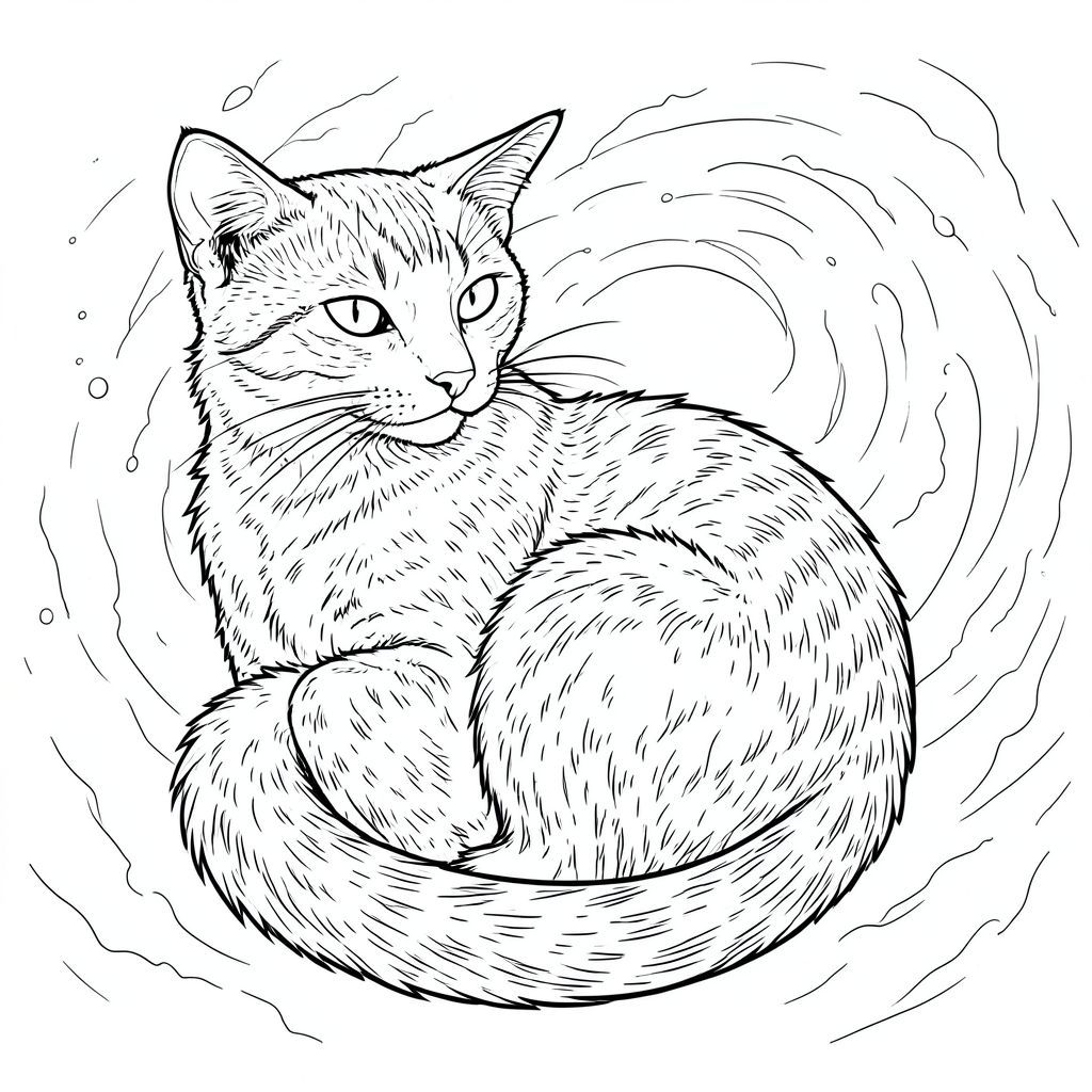 có màu trắng tinh khiết có một con mèo duy nhất, ở giữa, với nền rất chi tiết, được thiết kế để đáp ứng thông số kỹ thuật của bạn. Tôi đã tập trung vào việc tạo ra cảm giác về quy mô và chi tiết khổng lồ, hướng đến cảm giác kiệt tác.  : Ấn tượng tổng thể về hình bóng Obsidian: Hình ảnh là một bức chân dung khổng lồ, gần như chi tiết không thể tưởng tượng được của một con mèo, được thể hiện theo phong cách nghệ thuật đường nét trắng và rõ ràng. Nó thống trị khung hình, tạo cảm giác tĩnh lặng sâu sắc và sức mạnh cổ xưa. Hậu cảnh là một tinh vân rộng lớn, xoáy màu xanh lam và tím, gợi ý một cách tinh tế về một vũ trụ bị lãng quên. Con mèo là tâm điểm, một dáng người đơn độc, thanh lịch. Con mèo: * Con mèo hơi cuộn tròn, gần như đang nghỉ ngơi, đầu hơi nghiêng sang một bên. Đó là một tư thế vương giả, hơi u sầu.  * Thân máy dài và gầy, gần như ngoằn ngoèo, với đường cong tinh tế, thanh lịch. Nó không hoàn toàn đối xứng; Có một chút bất đối xứng làm tăng thêm cảm giác về tuổi tác và lịch sử.  * Bộ lông cực kỳ dày đặc và có kết cấu, được hiển thị với một lớp đường nét tinh tế để gợi ý chiều sâu. Đó là một , , gần như obsidian, với một ánh sáng nhẹ, gần như không thể nhận thấy. Có những đường dài, tinh tế gợi ý một "điểm" nhẹ, gần như không thể nhận thấy, vào đuôi mèo.  * Đầu nhỏ, với đôi mắt to, thông minh – một màu sắc xuyên thấu. Đôi mắt hơi cúi xuống, truyền tải cảm giác quan sát yên tĩnh. Mũi thuôn dài một cách tinh tế và hơi móc. Có một vết sẹo mờ, gần như không nhìn thấy ngay phía trên mắt trái.  * Đuôi dài và dày, gần giống như một chùm. Đó là một , mượt mà, thuôn nhọn đến một điểm sắc nhọn. Có những hoa văn tinh tế, lặp đi lặp lại bên trong bộ lông bắt chước kết cấu của một viên đá được đánh bóng. Một ánh sáng lấp lánh nhỏ, gần như vô hình, chạy dọc theo đầu đuôi.  * Bộ lông cực kỳ chi tiết. Các sợi tóc riêng lẻ có thể nhìn thấy và kết cấu rất đa dạng. Có những đường nhỏ, chồng lên nhau gợi ý một bộ lông thô, gần như sáng bóng. Bối cảnh - Tinh vân: * Nền là một tinh vân xoáy, - . Nó không phải là một màu mịn, đồng nhất. Thay vào đó, nó bao gồm các đường dày, nhiều lớp với các sắc thái khác nhau của , và một chút .  * Các đường nét cực kỳ dày đặc, tạo cảm giác chiều sâu vô cùng và chuyển động xoáy. Chúng không chỉ là những nét vẽ đơn giản; Chúng được xếp lớp tỉ mỉ để tạo ra hiệu ứng ba chiều phức tạp.   flows* – đó không phải là hình ảnh tĩnh. Những gợn sóng và xoáy nhỏ, gần như không thể nhận thấy được gợi ý bởi các đường nét, tạo ấn tượng về một vũ trụ sống, đang thở.  * Nền rất lớn, trải dài trên toàn bộ . Nó không chỉ là một phông nền đơn giản; Đó là một mảng màu sắc và kết cấu rộng lớn, xoáy. Các đường dày đến mức chúng gần như xuất hiện như vậy.  * Một vài điểm rất mờ, gần như vô hình, giống như ngôi sao nằm rải rác khắp tinh vân, tạo thêm cảm giác về quy mô vũ trụ. Bầu không khí tổng thể: Bầu không khí tổng thể là một trong những sự tĩnh lặng sâu sắc, bí ẩn cổ xưa và sức mạnh yên tĩnh. Bảng màu đơn sắc nhấn mạnh hình dáng của con mèo và tỷ lệ tuyệt đối của hậu cảnh, tạo cảm giác kinh ngạc và cảm giác rằng đây là một khoảnh khắc bị đóng băng trong thời gian. Các đường nét không chỉ mang tính trang trí; Chúng không thể thiếu trong cấu trúc của hình ảnh, góp phần tạo cảm giác về chiều sâu và kết cấu. Những cân nhắc chính cho phong cách: * Các đường cực kỳ mỏng, gần như không thể nhận thấy.  * Lớp đường nặng để tạo chiều sâu và kết cấu.  * Độ tương phản tinh tế giữa và các khu vực để xác định hình dạng và tạo sự thú vị trực quan.  * Tập trung vào hình dạng của mèo và các chi tiết tinh tế của bộ lông và đầu của nó.

---

Tôi đã cố gắng tạo ra một hình ảnh vừa bắt mắt vừa gợi cảm sâu sắc, hoàn toàn phù hợp với yêu cầu của bạn về cảm giác 'kiệt tác' và các ràng buộc về phong cách cụ thể. Tôi đã tập trung vào việc tạo ra cảm giác về tỷ lệ và chi tiết khổng lồ, sử dụng màu trắng như một công cụ để nâng cao cảm giác vượt thời gian và bí ẩn.

Bạn có muốn tôi giải thích chi tiết về bất kỳ khía cạnh cụ thể nào của mô tả này, có thể tập trung vào một chi tiết cụ thể của bộ lông mèo hoặc thành phần của tinh vân không?, trang màu, nghệ thuật đường nét, nền trắng