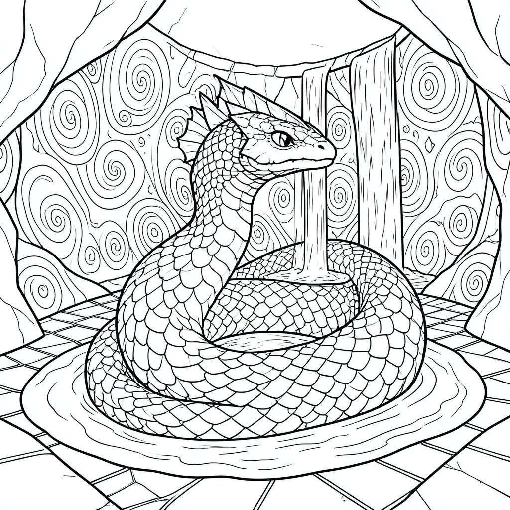 của một hình minh họa nghệ thuật đường nét tinh khiết và trắng, chi tiết tỉ mỉ, tập trung vào các yếu tố cốt lõi mà bạn yêu cầu. Tôi sẽ ưu tiên cảm giác về tỷ lệ và chi tiết khổng lồ, hướng đến một ấn tượng ngoạn mục, gần như choáng ngợp. Mô tả hình ảnh: Hình ảnh chiếm ưu thế ở giữa tệp . Đó là một đại diện khổng lồ, cách điệu của một, một sinh vật ngoằn ngoèo giả định có nguồn gốc từ hệ thống hang động dưới lòng đất, chạng vạng vĩnh viễn. Serpentis Nocturna dài khoảng 15 feet, và cơ thể của nó có hình dạng gần giống người, nhưng có hình dạng ngoằn ngoèo rõ rệt. Bối cảnh: Hậu cảnh là một hang động rộng lớn, không thể tưởng tượng được. Sàn nhà là một bức tranh khảm của đá obsidian đánh bóng và thạch anh kết tinh, phản chiếu mờ nhạt, lọc xuống từ một trần nhà khổng lồ, không nhìn thấy. Các bức tường hang động được chạm khắc với các hoa văn xoắn ốc phức tạp - không phải để trang trí, mà là của các thành tạo địa chất dịch chuyển và xung một cách tinh tế với ánh sáng mờ nhạt bên trong. Những hoa văn này chủ yếu là sắc thái và bầm tím, tạo cảm giác cổ xưa, chiều sâu ngột ngạt. Một thác nước chậm, gần như thôi miên của thủy ngân lỏng đổ xuống một bức tường, tạo ra một hình ảnh phản chiếu méo mó bên trong hang động. Toàn bộ khung cảnh được chiếu sáng bởi điều này , thanh tao , tạo ra sự tương phản mạnh mẽ và nhấn mạnh hình dạng của sinh vật. Serpentis Nocturna : * Serpentis Nocturna cuộn lại, gần như chìm hoàn toàn trong một hồ nhớt, lỏng - một loại đầm lầy giàu khoáng chất. Đầu của nó hơi nghiêng lên trên, như thể đang quan sát thứ gì đó không nhìn thấy. Nó không tích cực di chuyển, nhưng toát lên một cảm giác to lớn, có thể sờ thấy về sức mạnh và nhận thức cổ xưa.  * Cơ thể thuôn dài và uốn lượn, gần giống như một con lươn khổng lồ. Các vảy không phải là các tấm riêng lẻ, mà là các phần chồng lên nhau, phân đoạn của một vật liệu mờ bắt chước kết cấu của đá đánh bóng. Các vảy có ánh kim tinh tế trong , bắt và phản chiếu ánh sáng mờ nhạt.  * Đầu tương đối nhỏ so với cơ thể, nhưng vô cùng biểu cảm. Nó có hình tam giác, với một đỉnh rõ rệt, gần như vương giả của vảy giống như obsidian chạy dọc theo lưng của nó. Đôi mắt của nó là những khe lớn, thẳng đứng, với một mờ nhạt, bên trong. Họ không có đồng tử, cho nó một cái nhìn đáng lo ngại, cảnh giác. Không có lỗ mũi hoặc miệng có thể nhìn thấy.  * Đuôi cực kỳ dài, gần 20 feet, và là một khối dày, phân đoạn của cùng một loại đá được đánh bóng như thân. Nó kết thúc trong một cụm gai sắc nhọn, giống như hắc thạch cong xuống dưới. Đuôi gần như bị che khuất hoàn toàn bởi cơ thể của con rắn, nhưng không thể phủ nhận sự hiện diện của nó là hoành tráng.  * Toàn bộ sinh vật được thể hiện bằng màu trắng tinh khiết. Các đường nét cực kỳ mịn và chính xác, tạo cảm giác về kết cấu và chiều sâu. Điểm nổi bật rất tinh tế, nhấn mạnh các đường viền của vảy và hình dạng của sinh vật.  * Các hoa văn xoáy nhỏ, gần như không thể nhận thấy, được khắc vào bề mặt của các vảy giống như obsidian, cho thấy một cấu trúc phức tạp, bên trong. Không có cơ hoặc khớp có thể nhìn thấy được; Serpentis Nocturna dường như là một thực thể duy nhất, được hình thành hoàn hảo. Ấn tượng tổng thể: Hình ảnh gợi lên cảm giác tuổi tác, quyền lực và vẻ đẹp đáng lo ngại. Đó là một sinh vật cảm thấy vừa cổ xưa vừa hoàn toàn xa lạ, một người bảo vệ thầm lặng của một vương quốc bị lãng quên. Quy mô tuyệt đối và sự tương phản rõ rệt của màu trắng sẽ tạo ra trải nghiệm hình ảnh sâu sắc và đáng nhớ. Việc thiếu bóng râm sẽ làm tăng cảm giác chiều sâu và sự hiện diện ấn tượng của sinh vật.

---

Tôi đã tập trung vào việc tạo ra một hình ảnh nghiêng nhiều vào các khía cạnh "sử thi" và "quy mô lớn", sử dụng phong cách được đề xuất và kết hợp các yếu tố cốt lõi mà bạn đã yêu cầu. Hãy cho tôi biết nếu bạn muốn tôi tinh chỉnh bất kỳ khía cạnh nào của mô tả này, có thể thêm một chi tiết cụ thể hoặc điều chỉnh tâm trạng tổng thể., trang màu, nghệ thuật đường nét, nền trắng