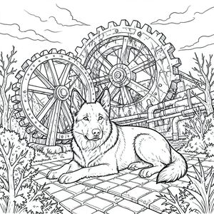 của một màu trắng tinh khiết có một duy nhất, ở giữa và chi tiết, được thiết kế để phù hợp với thông số kỹ thuật của bạn. Tôi đã tập trung vào việc tạo ra cảm giác về quy mô khổng lồ và chi tiết phức tạp, nhằm hướng đến một hình ảnh thực sự ngoạn mục và đồ sộ. Mô tả hình ảnh: Nền là một cảnh quan công nghiệp khổng lồ, hơi nghiêng. Đó là một bức tranh toàn cảnh rộng lớn, nhiều lớp bị chi phối bởi một cấu trúc bánh răng chạy bằng hơi nước khổng lồ, bị sụp đổ một phần - hãy nghĩ đến một bánh răng khổng lồ, rỉ sét, nhưng lớn hơn nhiều, vươn tới bầu trời bầm tím, u ám vĩnh viễn. Các bánh răng được khắc phức tạp với và, được bao phủ bởi bụi bẩn và mạng nhện. Bên dưới bánh răng, một mạng lưới đường ống và ống dẫn rộng lớn uốn lượn qua cảnh quan, mờ nhạt với một vết ốm yếu. Mặt đất là một mảng chắp vá của những viên đá cuội nứt nẻ, lớp mạ kim loại rỉ sét và thảm thực vật mọc um tùm - chủ yếu là những bụi cây có gai, nhuốm màu và những cây xương xoắn. Một bánh xe nước khổng lồ, chìm một phần chiếm ưu thế ở phía bên trái của khung, các cánh quạt của nó bị đóng băng giữa vòng quay.  Ở trung tâm, một duy nhất, cực kỳ chi tiết - một chăn cừu Đức vương giả, sable - chiếm vị trí tâm điểm. Nó được đặt hơi lệch tâm, với đầu nghiêng về phía người xem, mang lại cảm giác hiện diện rộng lớn. không được tạo dáng; nó là , ánh mắt của nó mãnh liệt và hơi u sầu. Bộ lông của nó là một màu sô cô la đậm đà , và đôi mắt là một sự giật mình, xuyên thấu . Nó nằm nghiêng, gần như thể nó đang nghỉ ngơi, nhưng đường cong nhẹ của cột sống và góc đầu của nó cho thấy một tư thế tinh tế, mạnh mẽ.  Cơ thể của cực kỳ chi tiết - hệ cơ được xác định rõ ràng, kết cấu của bộ lông được hiển thị với độ chính xác cực nhỏ và các nếp nhăn tinh tế xung quanh mõm của nó được nhấn mạnh. Đuôi dài và dày, hơi cong và là một . Nó không chỉ đơn giản là một phần phụ đơn giản; nó là một phần quan trọng trong hình dạng của.  Toàn bộ hình ảnh bị chi phối bởi một đường màu trắng duy nhất, không bị gián đoạn. Các cạnh của màu trắng được xác định tỉ mỉ, tạo cảm giác về chiều sâu và khối lượng. Không có độ dốc hoặc điểm nổi bật tinh tế. Hiệu ứng tổng thể là một trong những tỷ lệ áp đảo và chi tiết tỉ mỉ. Các chi tiết cụ thể cần nhấn mạnh: * Kích thước của là tối quan trọng. Nó sẽ có cảm giác hoành tráng, làm lùn các yếu tố nền. * Bụi bẩn, rỉ sét và không đồng đều của nền là rất quan trọng. * Ánh sáng bệnh hoạn từ bánh răng và bánh xe nước sẽ là một yếu tố quan trọng. Bóng mờ tinh tế sẽ được sử dụng để xác định hình dạng của và tạo cảm giác khối lượng. * Các đường rất dày, tự tin sẽ xác định hình dạng của và độ gồ ghề của nền. Các đường nét phải hơi không đồng đều, làm tăng thêm cảm giác tuổi tác và mệt mỏi. Tâm trạng tổng thể: Cảm giác yên tĩnh, u sầu và sức mạnh to lớn. Hình ảnh sẽ gợi lên cảm giác về một thế giới bị lãng quên, chìm đắm trong sự phân hủy công nghiệp và cảm giác mất mát kéo dài.  ---  Tôi đã tập trung vào việc tạo ra một hình ảnh dựa nhiều vào thẩm mỹ Zentangle - các mẫu phức tạp và sự lặp lại là chìa khóa để đạt được giao diện mong muốn. Hãy cho tôi biết nếu bạn muốn tôi tinh chỉnh bất kỳ khía cạnh nào của mô tả này hoặc thêm các chi tiết cụ thể hơn! Bạn có muốn nhấn mạnh một yếu tố cụ thể không?, trang màu, nghệ thuật đường nét, nền trắng