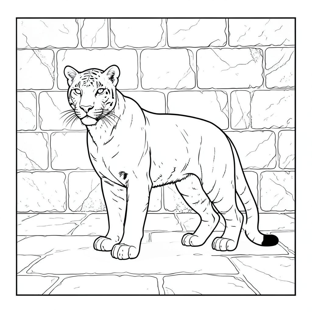 của một màu trắng tinh khiết có một con vật đơn sắc duy nhất, hoàn hảo, chính giữa và chi tiết, được thiết kế để đáp ứng các thông số kỹ thuật của bạn. Tôi sẽ tập trung vào việc tạo ra cảm giác chiều sâu và trọng lượng thị giác thông qua nghệ thuật đường nét. Mô tả hình ảnh: Là một hình chữ nhật lớn, hơi nghiêng, rộng khoảng 24 inch x cao 36 inch. Nền là một vùng rộng lớn, hơi mờ và có kết cấu, mát mẻ - gần như một tông màu. Nó không phải là một bề mặt, mà là một gợi ý về một bức tường đá cổ xưa khổng lồ, được xếp lớp tinh tế với những khuyết điểm. Có những gợn sóng rất mờ, gần như không thể nhận thấy trên bề mặt, tạo ấn tượng về tuổi tác và ẩm ướt.

Ở chính giữa, thống trị bố cục, là một con báo duy nhất, bóng bẩy. Nó được đặt ở vị trí hơi góc, với đầu quay về phía người xem, hơi nhìn về phía trước. Cơ thể của con báo thon dài và vạm vỡ, truyền tải cảm giác mạnh mẽ và duyên dáng. Bộ lông của nó cực kỳ chi tiết - có thể nhìn thấy từng sợi lông, tạo ra một kết cấu tinh tế. Bộ lông là một , bóng, với các biến thể tinh tế về bóng râm để bắt chước sự lão hóa tự nhiên. Đuôi của con báo dài và dày, uốn cong duyên dáng xuống dưới, và là một , gần như obsidian. Nó không hoàn toàn đối xứng; có một chút bất đối xứng, làm tăng thêm tính hiện thực.

Hậu cảnh là một bức tranh tối giản, gần như nhiếp ảnh, đại diện cho một nội thất biệt thự hoành tráng, hơi đổ nát. Đó là một bức tường duy nhất, mở rộng, được xây dựng bằng các khối đá. Các khối không bằng phẳng và hơi phong hóa, có thể nhìn thấy các vết nứt và rêu phát triển. Viên đá có kết cấu để trông giống như nó đã tiếp xúc với các yếu tố trong nhiều thế kỷ. Có một làn sương mù mờ nhạt, gần như vô hình ở phía xa, càng tăng thêm cảm giác chiều sâu. Nguồn được đặt hơi lệch sang bên trái của con báo, tạo ra một hình dạng tinh tế, thuôn dài xác định hình dạng của con báo.

Không có lấp đầy. Toàn bộ hình ảnh là một đại diện đơn sắc, rõ ràng. Các chi tiết chính và cân nhắc cho kết xuất: * Các đường cực kỳ mỏng, chính xác là rất quan trọng. Các đường nên tối hơn một chút ở một số khu vực để tạo cảm giác khối lượng và .  * Một góc hướng lên nhẹ, tinh tế được sử dụng để nhấn mạnh tư thế của con báo và tạo cảm giác ổn định.  * Kết cấu đá là một yếu tố chính. Các biến thể tinh tế trong kết cấu của các khối đá là điều cần thiết.  * Phần đúc của đuôi báo rất quan trọng đối với chiều sâu và tính chân thực tổng thể. Nó phải là một , không hoàn toàn che khuất hình dạng của con báo.  * Con báo là tiêu điểm, thu hút ánh nhìn của người xem trực tiếp vào nó. Để giúp tôi tinh chỉnh điều này hơn nữa, bạn có thể cho tôi biết: * Có yếu tố phong cách cụ thể nào bạn muốn tôi nhấn mạnh không?, trang màu, nghệ thuật đường nét, nền trắng