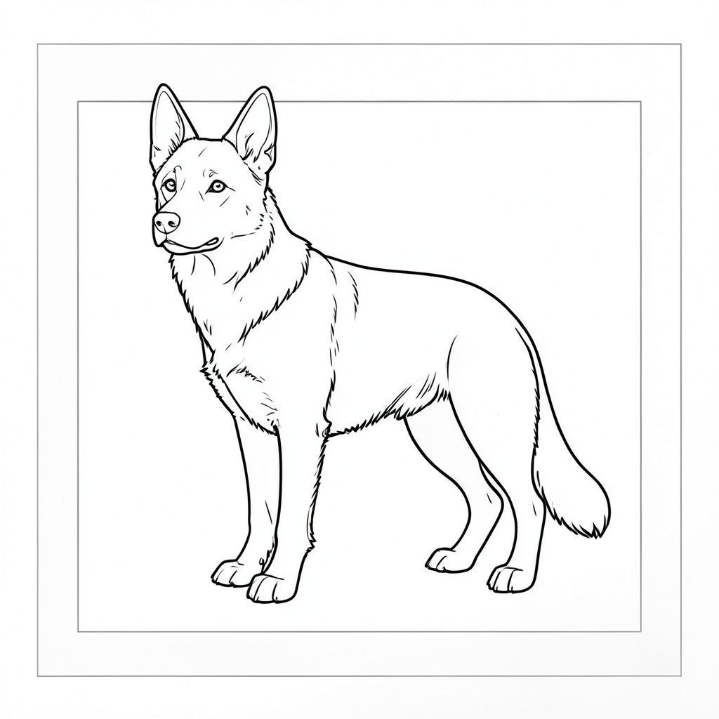 màu trắng tinh khiết có một duy nhất, hoàn hảo, tuân thủ tất cả các ràng buộc được chỉ định.  Mô tả: Là một hình vuông, khoảng 8x8 inch. Nền là một lớp vải đơn giản, hơi có kết cấu, - giống như một tấm vải lanh bị trôi đi. Có một gradient rất tinh tế, gần như không thể nhận thấy, đi từ a ở dưới cùng đến tối hơn một chút về phía góc trên cùng. 

Trung tâm trong hình vuông là một duy nhất, được kết xuất hoàn hảo. là một giống chó cỡ trung bình - hãy nghĩ đến một chăn cừu Đức cứng cáp, hơi gầy. Đầu của nó hơi nghiêng về phía trước, với biểu cảm nhẹ nhàng, thông minh. Đôi mắt là một màu tập trung. Miệng là một đường cong nhỏ, tinh tế của màu trắng. Cơ thể thon dài và vạm vỡ, với kết cấu tinh tế, hơi gợn sóng cho bộ lông. Đuôi dài và hơi cong, nhét gọn gàng sau chân trái của chó. Bộ lông là một bộ lông đồng nhất, hơi thô -, với các biến thể tinh tế trong tông màu để tạo cảm giác chiều sâu. Không có dấu hiệu rõ ràng - không có đốm, không sọc, không hoa văn. Chỉ là một mượt mà, .

Toàn bộ được chứa trong một khung hình chữ nhật rất đơn giản - khoảng 2x2 inch - phác thảo hình dạng của một cách tinh tế. Khung là một rất, gần như mờ.

Không có mây, cỏ hoặc các yếu tố khác. Toàn bộ khung cảnh là khắc nghiệt và tối giản. Cân nhắc tiêu cực: * Hoàn toàn không có màu sắc trong ảnh.  * Không được sử dụng cho bất kỳ yếu tố nền nào.  * hoàn toàn được xác định bởi hình dạng và hình dạng của nó, không phải bởi một .  * chỉ có một chân.  * Giải phẫu của hoàn toàn bình thường và thực tế.  * Toàn bộ hình ảnh có sắc thái .  * Không có màu nào được sử dụng.  * Không áp dụng bóng râm.  * Không có.  * Không có yếu tố nào đáng sợ hoặc đáng lo ngại.  * Không có thêm chi.  * chỉ có một cái đuôi.  * chỉ có một đầu.  * Không có đầu phụ.  * Không có bóng. Giai điệu tổng thể: Bình tĩnh, yên bình và tập trung vào một duy nhất, thanh lịch. Sự đơn giản là chìa khóa để đạt được thẩm mỹ tinh khiết và trắng.

---

Mô tả này có nắm bắt chính xác các yêu cầu và cung cấp hình ảnh tốt cho màu trắng tinh khiết không? Bạn có muốn tôi tinh chỉnh bất kỳ khía cạnh nào của nó không?, tô màu, nghệ thuật đường nét, nền trắng
