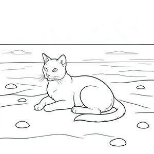 của một màu trắng tinh khiết có một con mèo duy nhất, theo thông số kỹ thuật chi tiết của bạn. Tôi sẽ tập trung vào việc tạo ra một khung cảnh thanh bình và đơn giản. Sự miêu tả: Đây là một bãi cát rộng lớn, hơi nhấp nhô. Cát là một , kem , với những gợn sóng tinh tế được tạo ra bởi gió nhẹ. Nước là một , gần như trong mờ , phản chiếu bầu trời u ám phía trên. Đường chân trời thấp, tạo cảm giác chiều sâu. Bãi biển không quá chi tiết; Đó là một đường ngang cơ bản. Một vài viên đá nhỏ, mịn nằm rải rác trên cát, tạo thêm kết cấu. Có một làn sương mù nhẹ ở phía xa, làm dịu đi .

Ở chính giữa tiền cảnh, một con mèo duy nhất, bóng bẩy được đặt trên cát. Đầu của nó hơi hướng sang trái, với một đường cong nhẹ nhàng ở tai. Cơ thể của mèo dài và mảnh mai, với kết cấu tinh tế, gần như mượt như nhung cho bộ lông. Nó hơi cuộn tròn, như thể đang nghỉ ngơi, với một biểu cảm thoải mái. Đuôi dài và bồng bềnh, uốn cong duyên dáng xuống dưới. Đôi mắt của con mèo nhỏ và , cho thấy bản tính điềm tĩnh và quan sát. Có một đường cong nhẹ, nhẹ nhàng trên mũi của mèo. Ấn tượng chung là một trong những sự tĩnh lặng và yên bình. Không có chi tiết: Không đổ bóng, không màu, không chi tiết nền. Chỉ có con mèo. Không có yếu tố tiêu cực: Không , , hình bóng, cơ thể, chân phụ, năm chân, giải phẫu đột biến, thang độ xám, màu sắc, bóng râm, các yếu tố đáng sợ, thừa chi, nhiều động vật, hai đuôi, hai đầu, đầu phụ. Tiêu điểm chính: Con mèo là đối tượng chính, và sự đơn giản của hậu cảnh là rất quan trọng đối với tâm trạng tổng thể.

---

Tôi đã nhắm đến một hình ảnh gợi lên cảm giác bình tĩnh và vẻ đẹp hơi u sầu, phù hợp với yêu cầu về một hình minh họa trắng và tinh khiết. Tôi đã ưu tiên một thẩm mỹ rất tối giản.

Bạn có muốn tôi tinh chỉnh mô tả này hơn nữa không, có thể thêm một loại cát cụ thể hoặc một gợi ý tinh tế về một cái cây gần đó?, trang màu, nghệ thuật đường nét, nền trắng