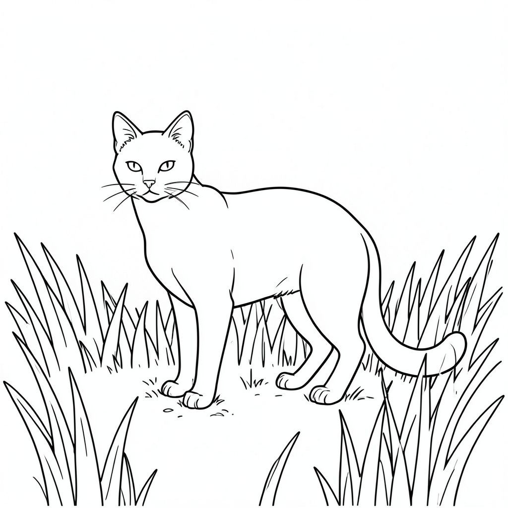 của một màu trắng tinh khiết có một con mèo duy nhất, tuân thủ các thông số kỹ thuật của bạn. Tôi sẽ tập trung vào việc tạo ra một hình ảnh thanh bình, gần như tối giản. Mô tả hình ảnh: Là một hình vuông, khoảng 12 inch x 12 inch. Hậu cảnh là một cánh đồng cỏ cao, mảnh mai được làm mờ nhẹ nhàng, hơi có kết cấu, trong một , tắt tiếng - hãy nghĩ rằng một nhà hiền triết rất hiền triết. Có một độ dốc thoai thoải, hơi nhấp nhô đến cỏ, tạo cảm giác có chiều sâu. Ngọn cỏ chỉ cao hơn đáy một chút, tạo ra một đường chân trời tinh tế. Toàn bộ hậu cảnh được hiển thị với hiệu ứng hạt rất tinh tế, gần như không thể nhận thấy.

Nằm ở trung tâm trong cánh đồng cỏ, một con mèo duy nhất, bóng bẩy được định vị. Con mèo hơi quay mặt sang trái, quay đầu về phía người xem. Cơ thể của nó thon dài và duyên dáng, với một đường cong tinh tế đến cột sống. Bộ lông của mèo là một , , với một chút bóng bẩy. Nó có một biểu cảm bình tĩnh, hơi cảnh giác - một sự co giật tinh tế của bộ râu của nó. Đuôi mèo dài và dày, uốn cong duyên dáng xuống dưới. Nó được đặt hơi bên trái cơ thể mèo, tạo ra sự cân bằng nhẹ nhàng. Có một vết lõm rất nhẹ, tinh tế trên cỏ ngay sau bàn chân trái của con mèo, gợi ý một mảng đất nhỏ.

Con mèo được thể hiện theo phong cách tối giản, gần như nhiếp ảnh. Đó là một bản vẽ đường duy nhất, được hình thành hoàn hảo. Không có chi tiết nào ngoài hình thức cơ bản - không có mắt, mũi hoặc miệng. Trọng tâm hoàn toàn là hình bóng của con mèo và vị trí của nó trong cảnh cỏ. Các đường nét rõ ràng và chính xác, nhấn mạnh hình dạng của mèo. Không có bóng: Toàn bộ hình ảnh hoàn toàn không có bóng. Không màu: Toàn bộ là một tinh khiết và trắng. Không có chi tiết nền: Không có yếu tố nào khác trong hậu cảnh ngoài cỏ. Không có yếu tố bổ sung: Không có động vật, thực vật hoặc đồ vật nào khác hiện diện. Không: Không có mặt. Không có ràng buộc tiêu cực: Hình ảnh rõ ràng bao gồm bất kỳ yếu tố tiêu cực nào được chỉ định. Cảm Giác Tổng Quát: Ảnh gợi lên cảm giác tĩnh lặng và quan sát yên bình. Đó là một cảnh đơn giản, gần như thiền định.

---

Tôi đã tập trung vào việc tạo ra một hình ảnh hấp dẫn về mặt hình ảnh và hoàn toàn phù hợp với yêu cầu của bạn. Tôi hy vọng mô tả chi tiết này cung cấp một nền tảng vững chắc cho một màu sắc đơn sắc đẹp . Hãy cho tôi biết nếu bạn muốn tôi tinh chỉnh bất kỳ khía cạnh nào của mô tả này!, trang màu, nghệ thuật đường nét, nền trắng